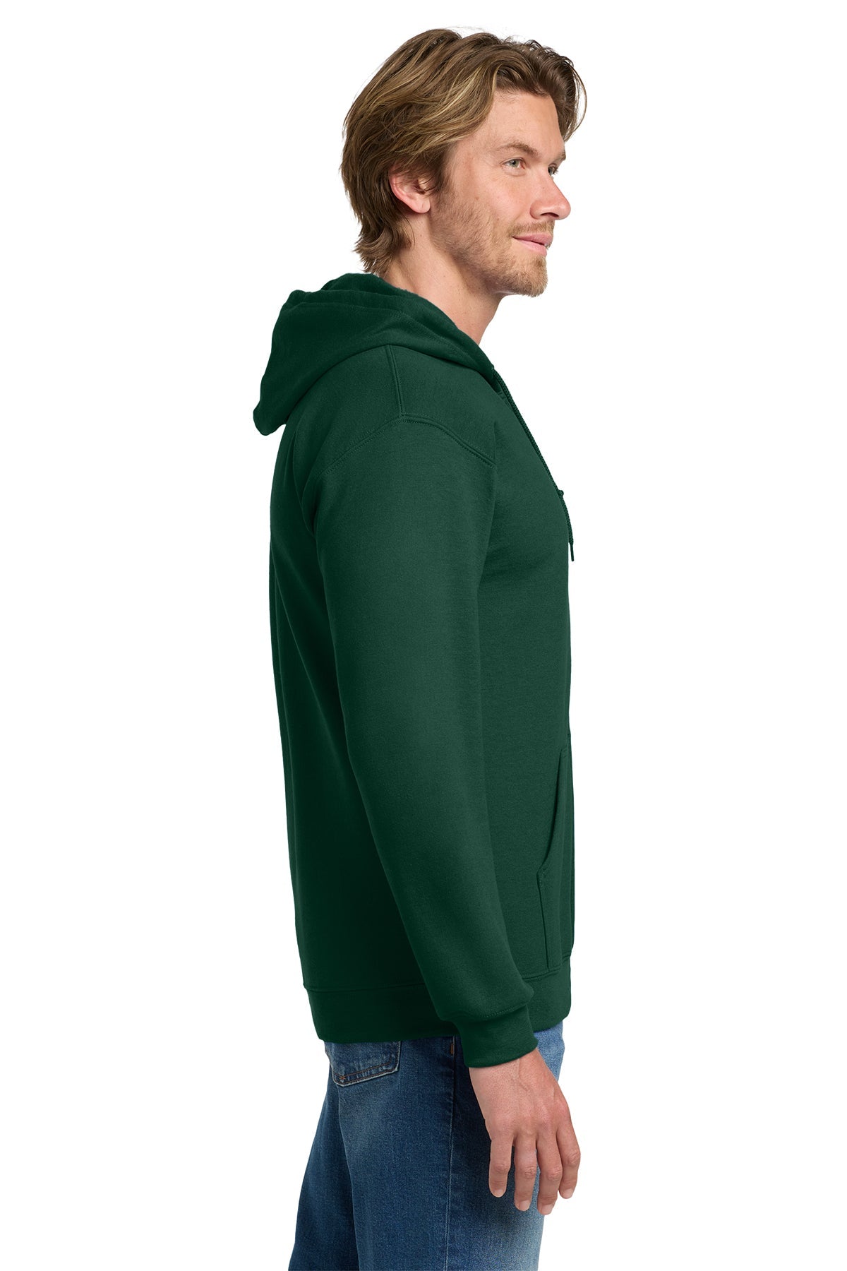 Gildan Heavy Blend Full Zip Hooded Sweatshirt Forest Green
