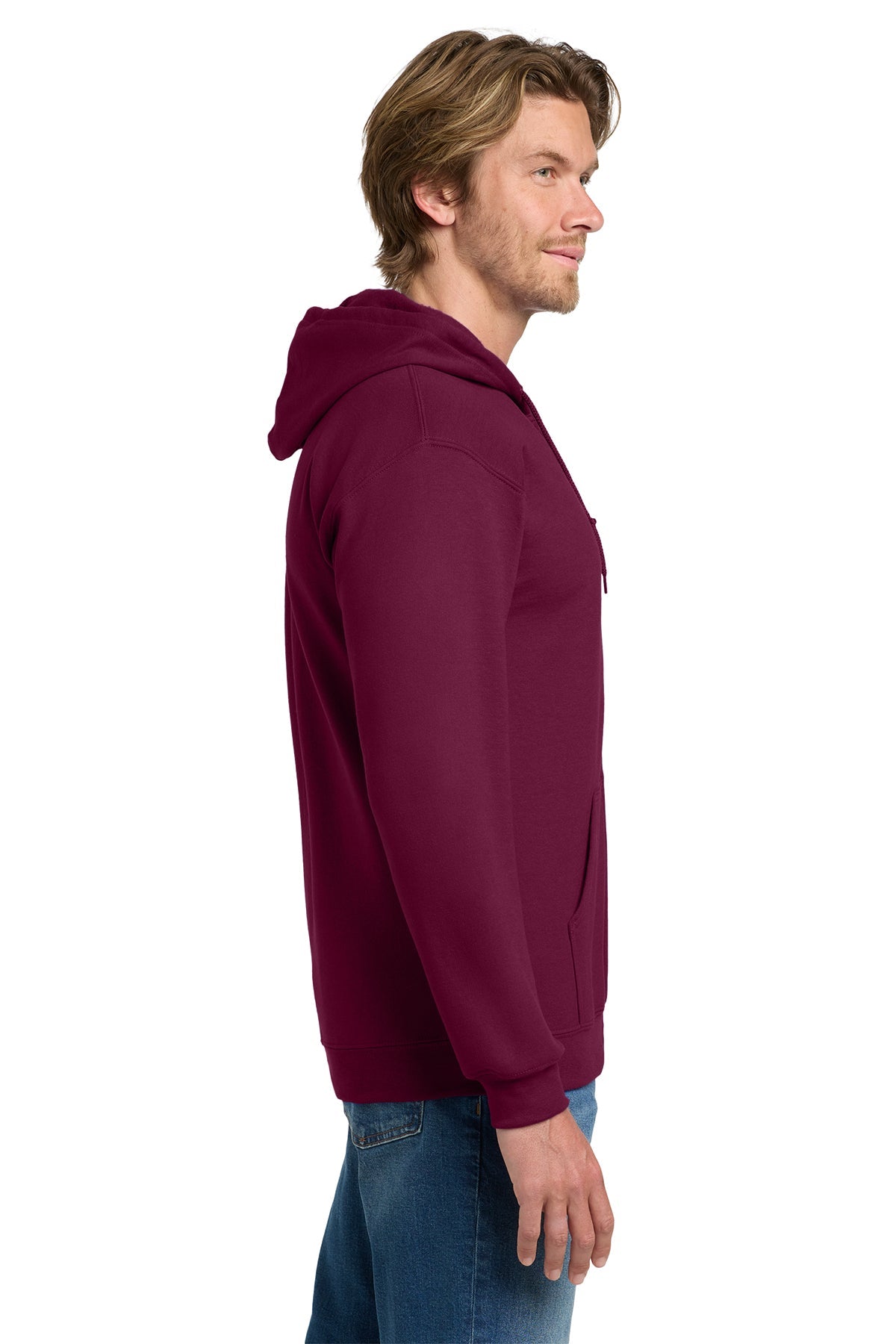 Gildan Heavy Blend Full Zip Hooded Sweatshirt Maroon