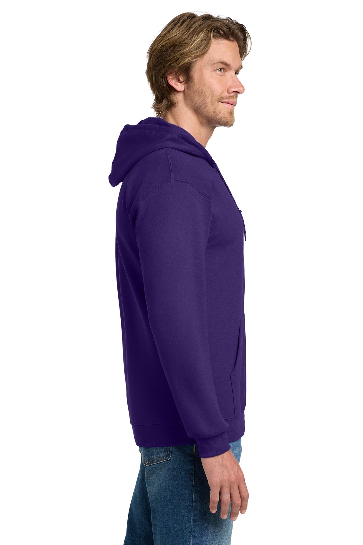 Gildan Heavy Blend Full Zip Hooded Sweatshirt Purple