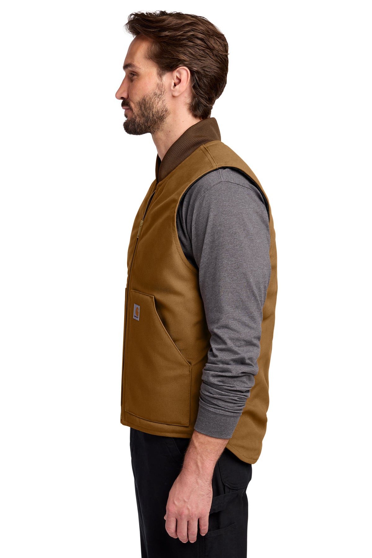Carhartt Duck Custom Vests, Carhartt Brown
