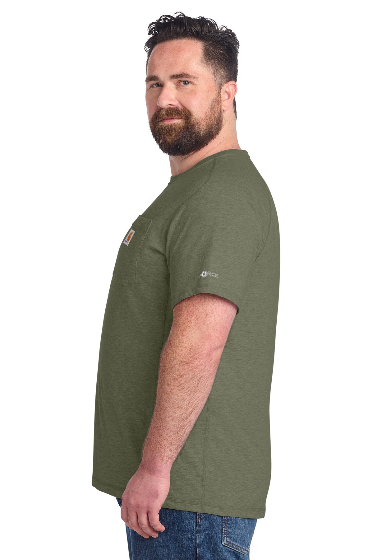 Carhartt Force Short Sleeve Custom Pocket T-Shirts, Basil Heather