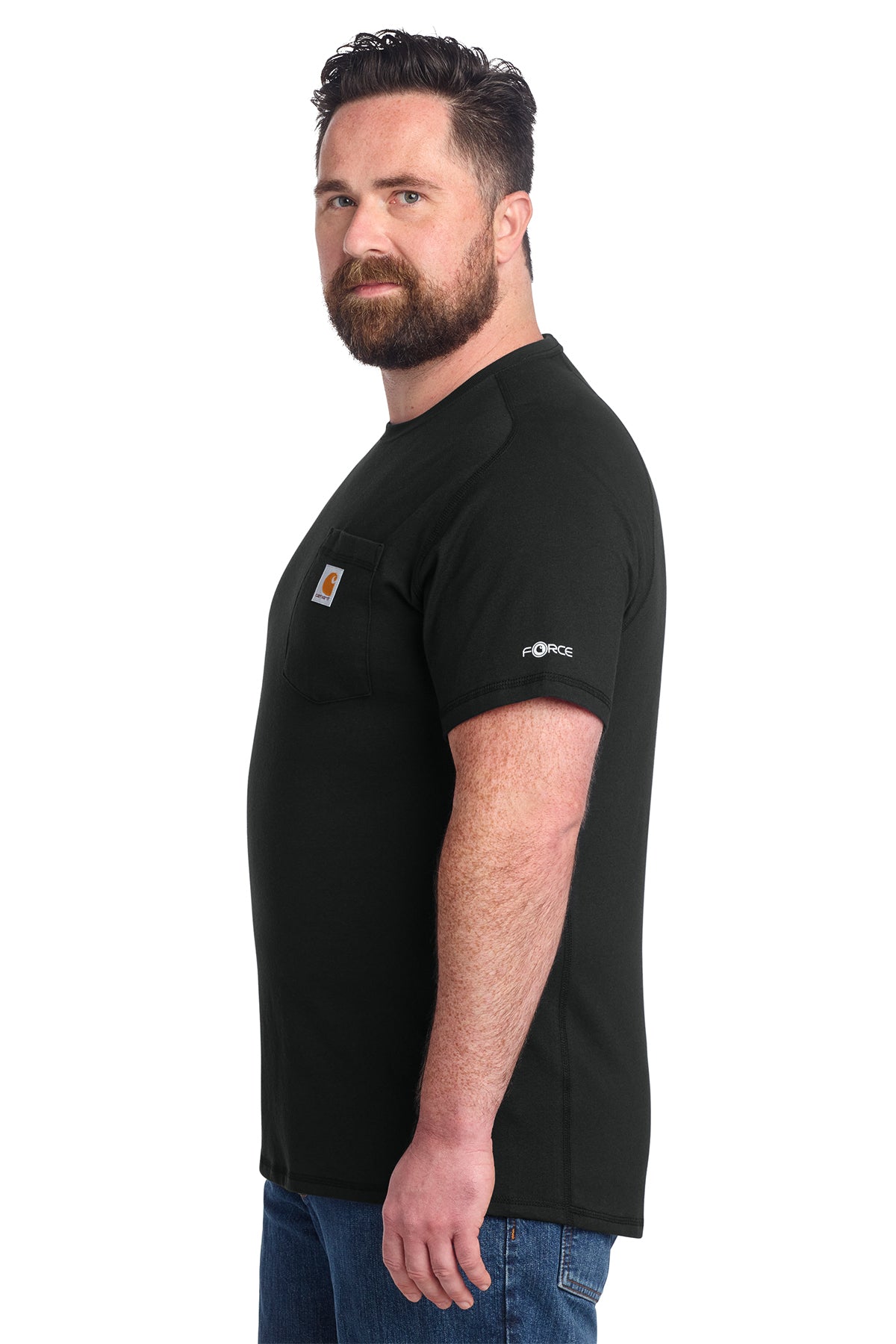 Carhartt Force Short Sleeve Custom Pocket T-Shirts, Black