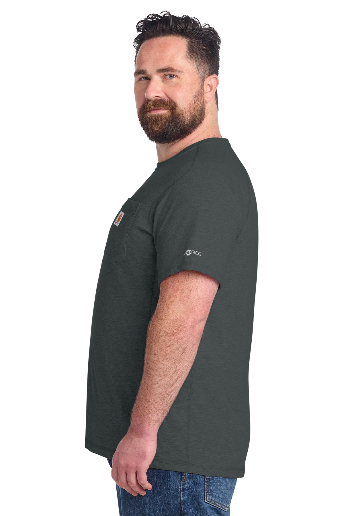 Carhartt Force Short Sleeve Custom Pocket T-Shirts, Carbon Heather