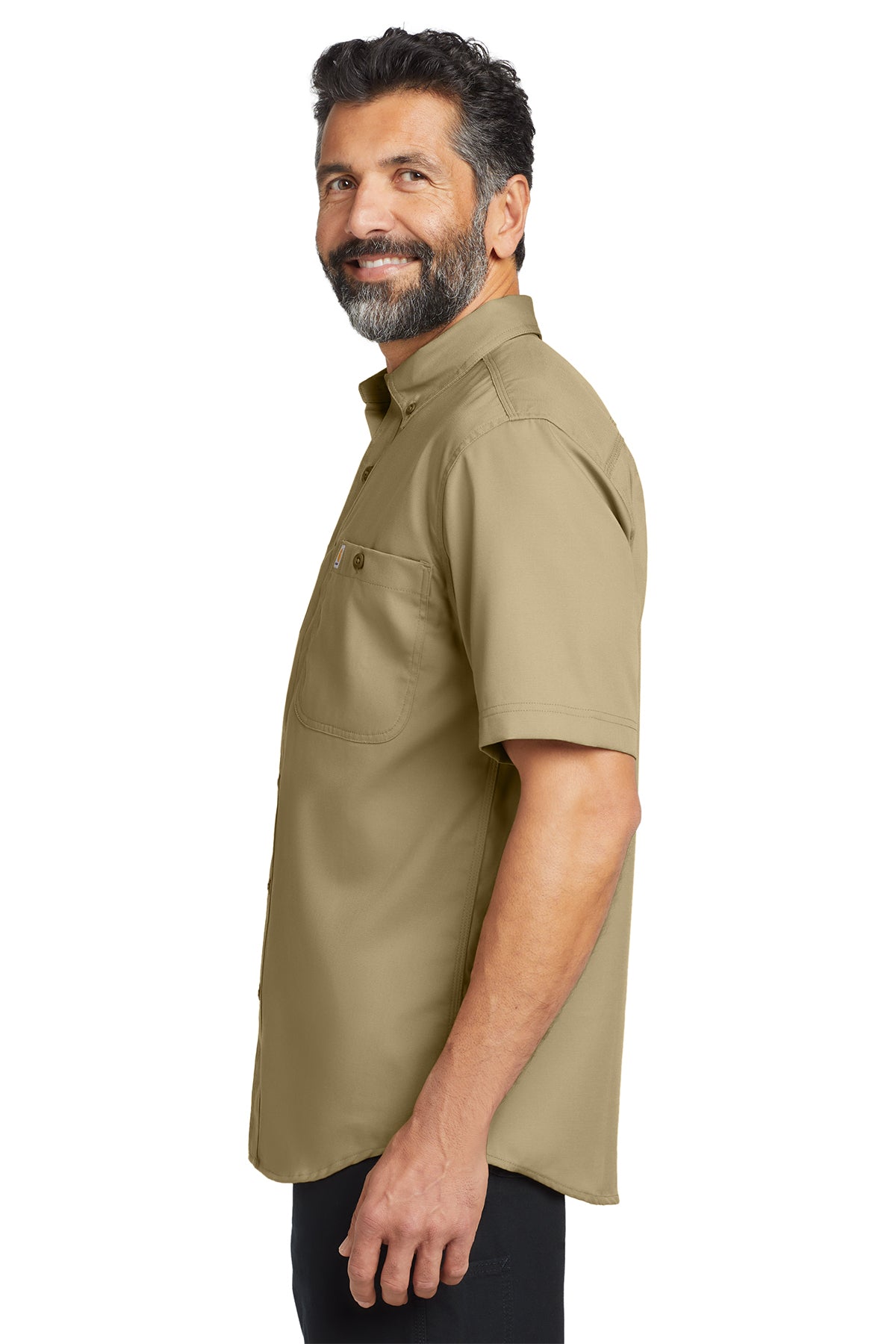 Carhartt Rugged Professional Series Custom Short Sleeve Shirts, Dark Khaki