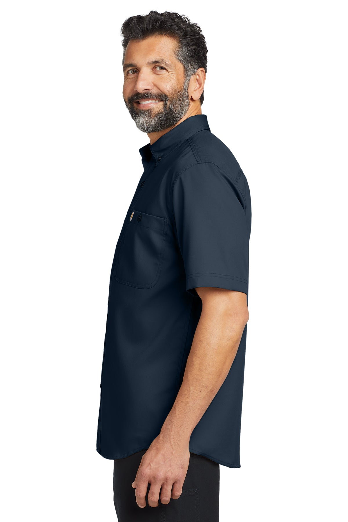 Carhartt Rugged Professional Series Custom Short Sleeve Shirts, Navy