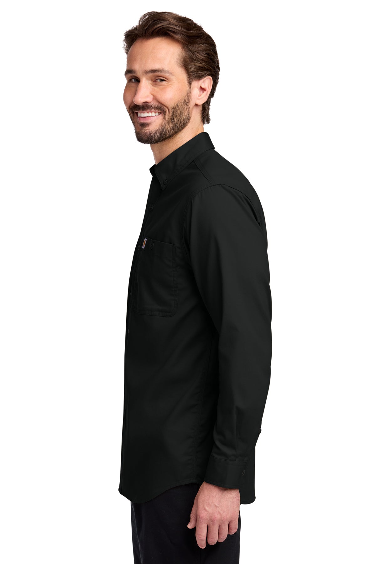 Carhartt Rugged Professional Series Custom Long Sleeve Shirts, Black