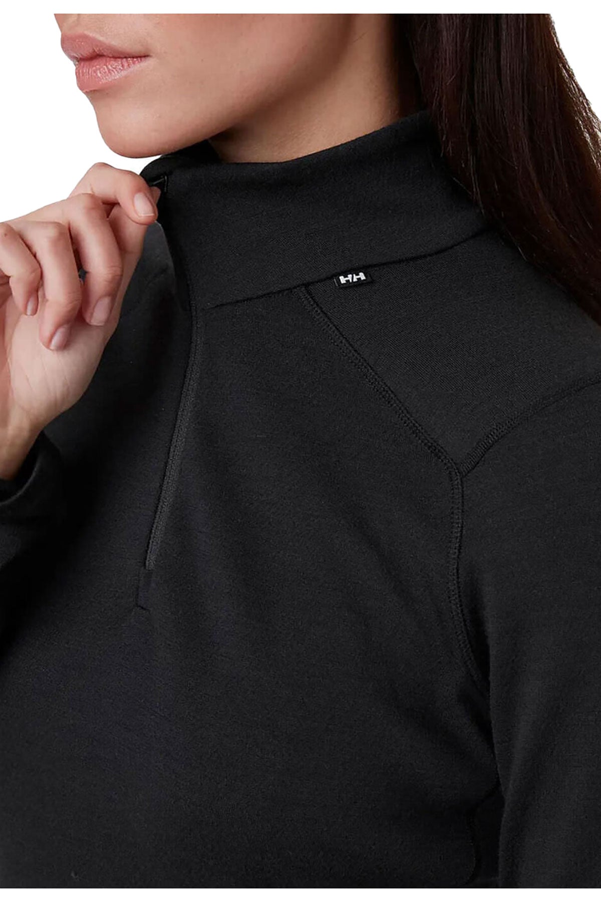 Helly Hansen Womens Lifa Merino Midweight Custom Half-Zips, Black
