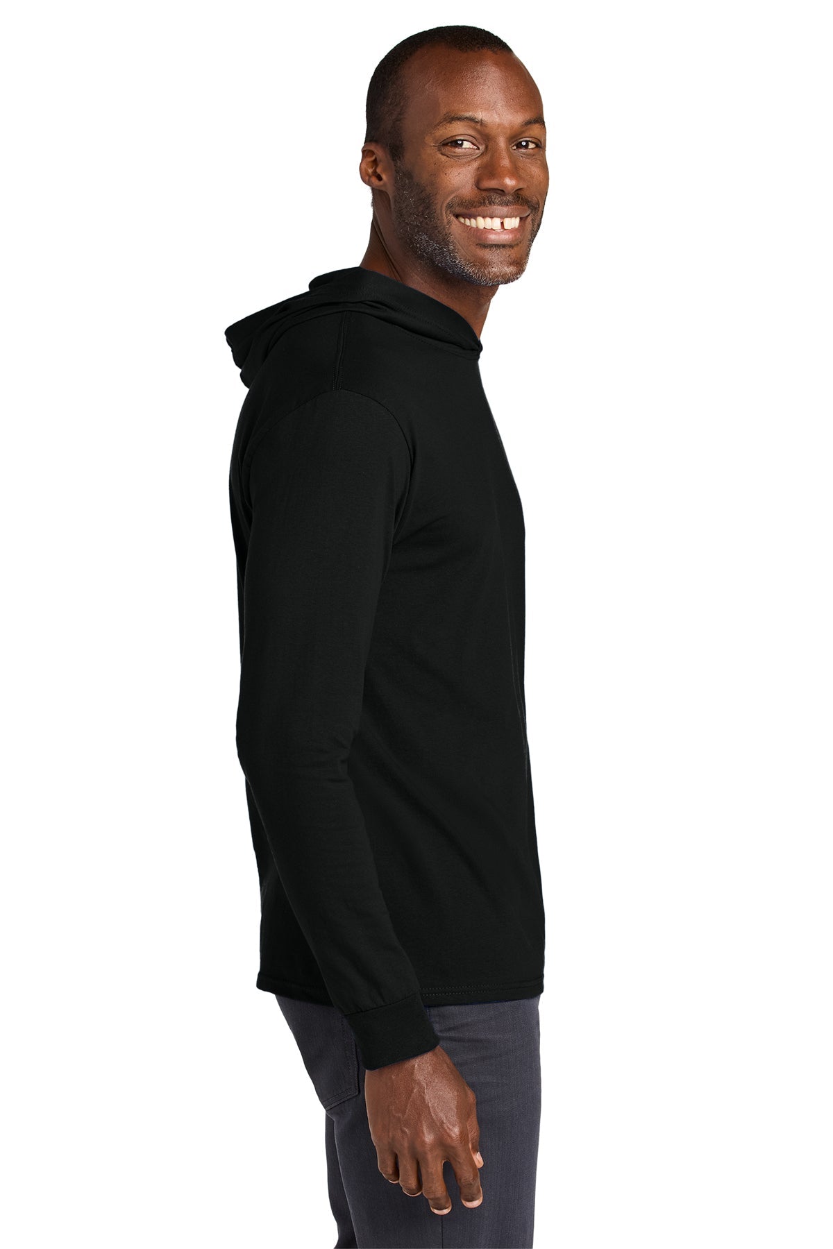 Jerzees Classics Unisex Cotton Long Sleeve Hooded Custom T-Shirts, Black [Better World Books]