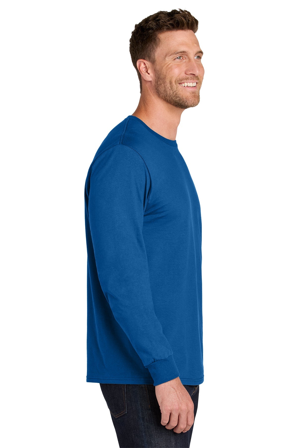 Jerzees Ultimate Unisex Ring Spun Long Sleeve Custom T-Shirts, Royal