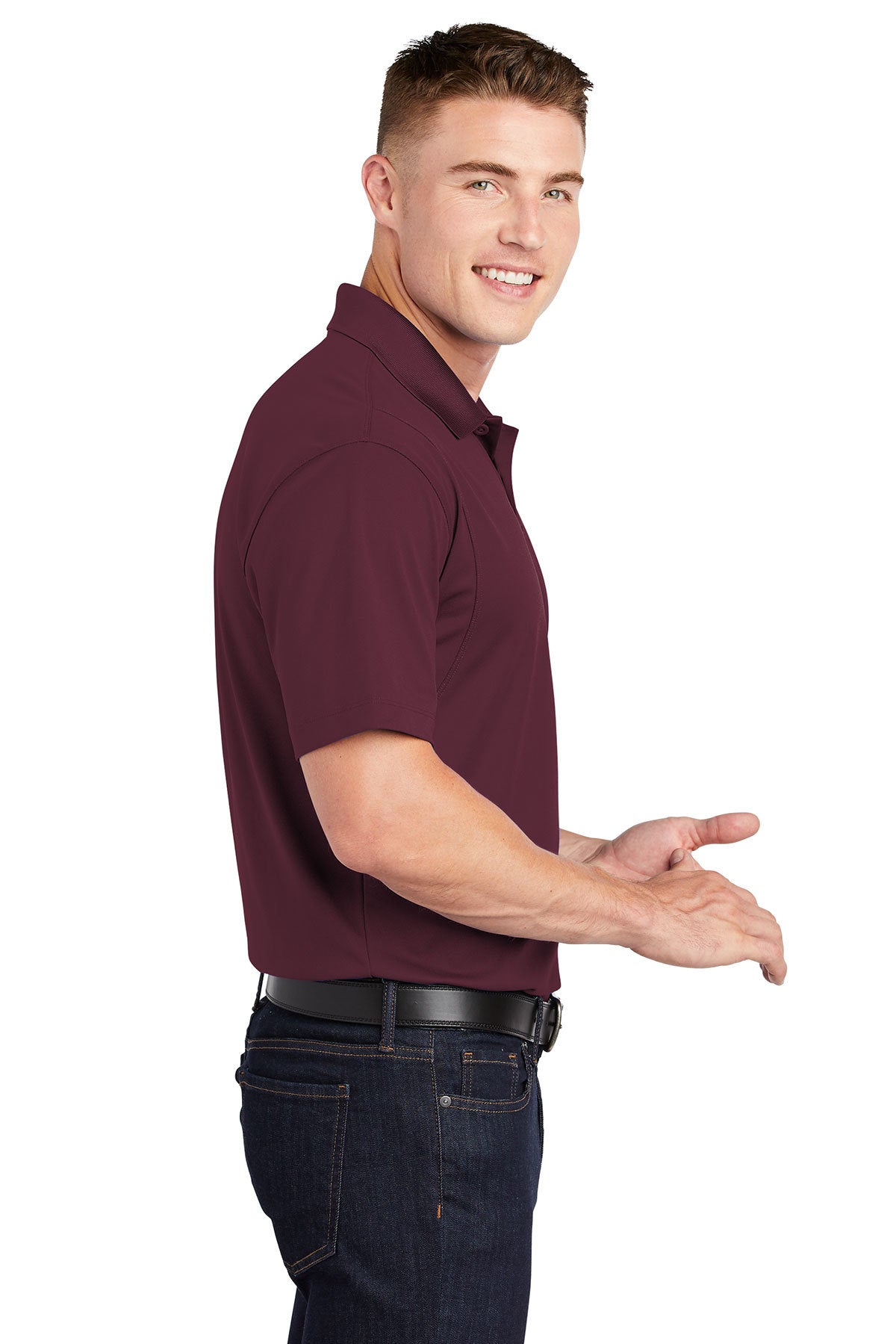 Sport-Tek Tall Micropique Custom Sport-Wick Polos, Maroon [Sentinel Management]
