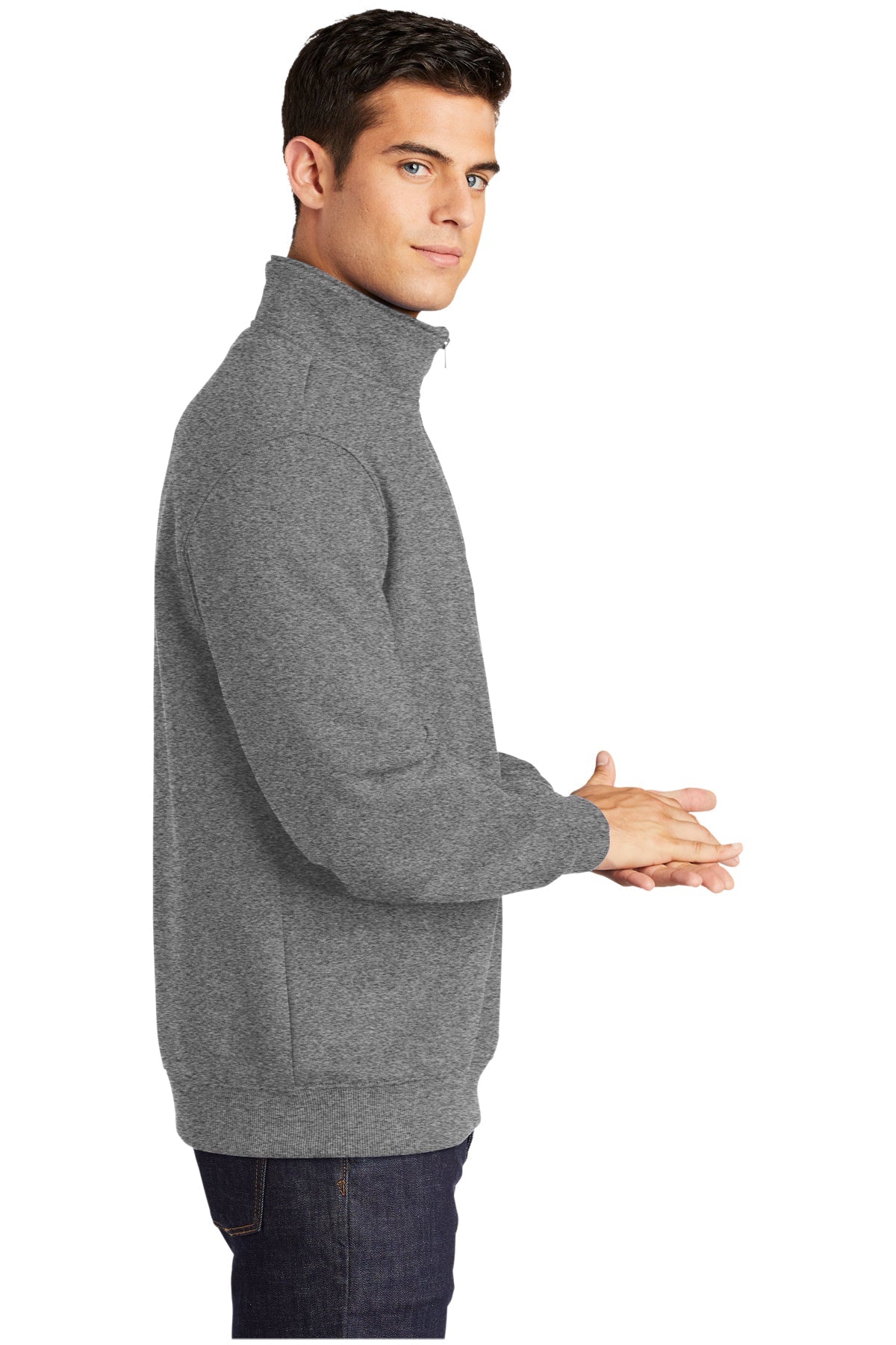 Sport-Tek Tall Custom 1/4-Zip Sweatshirts, Vintage Heather [TW Constructors]