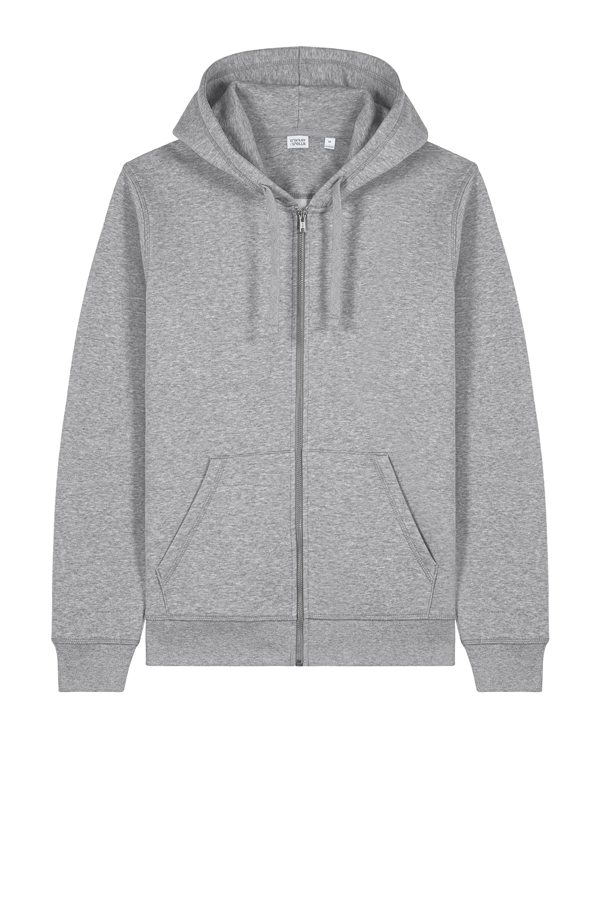 Stanley Stella Unisex Mixer Full-Zip Custom Hooded Sweatshirts, Heather Grey