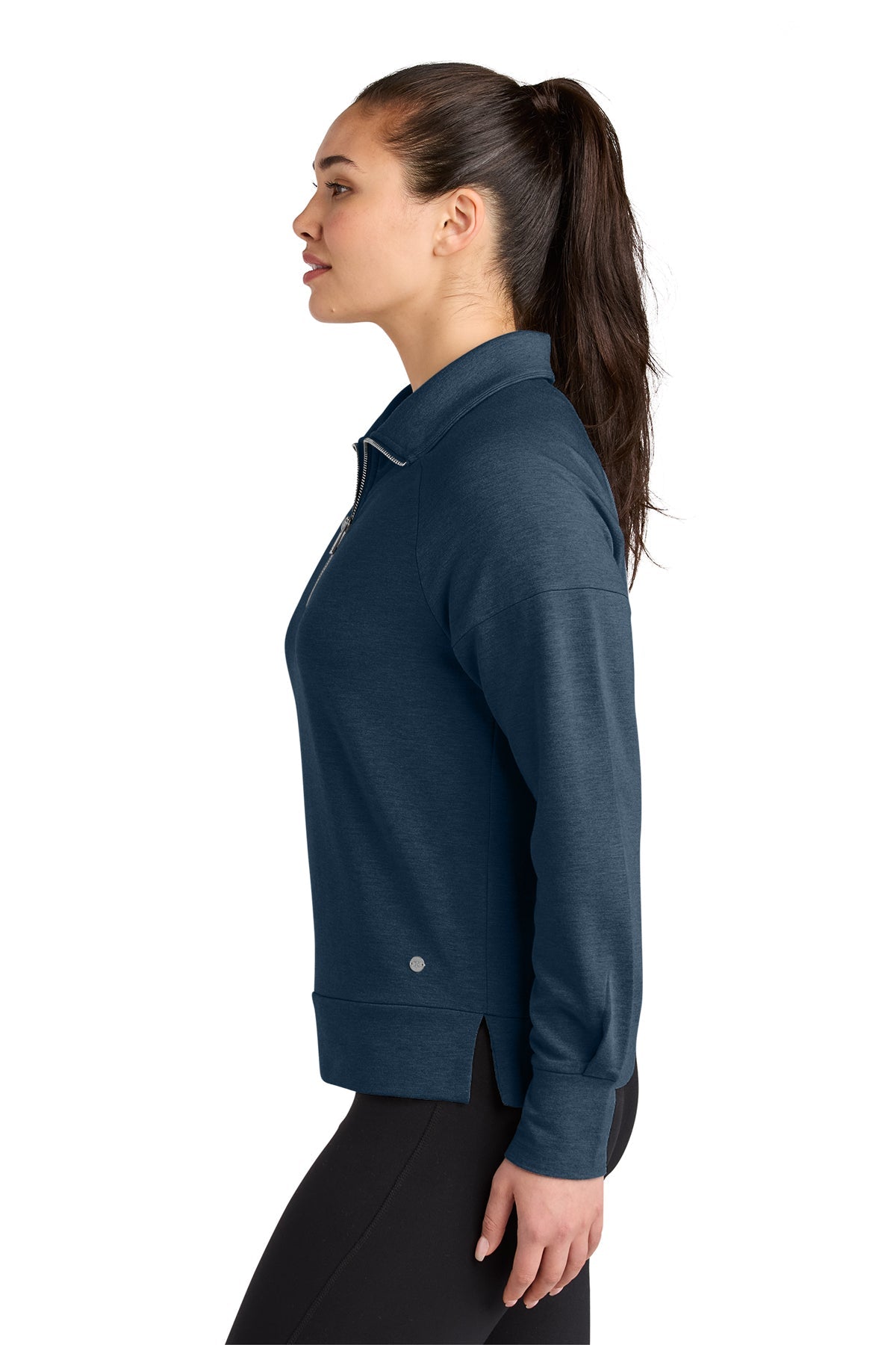 OGIO Womens Luuma Custom 1/2-Zips, River Blue Navy