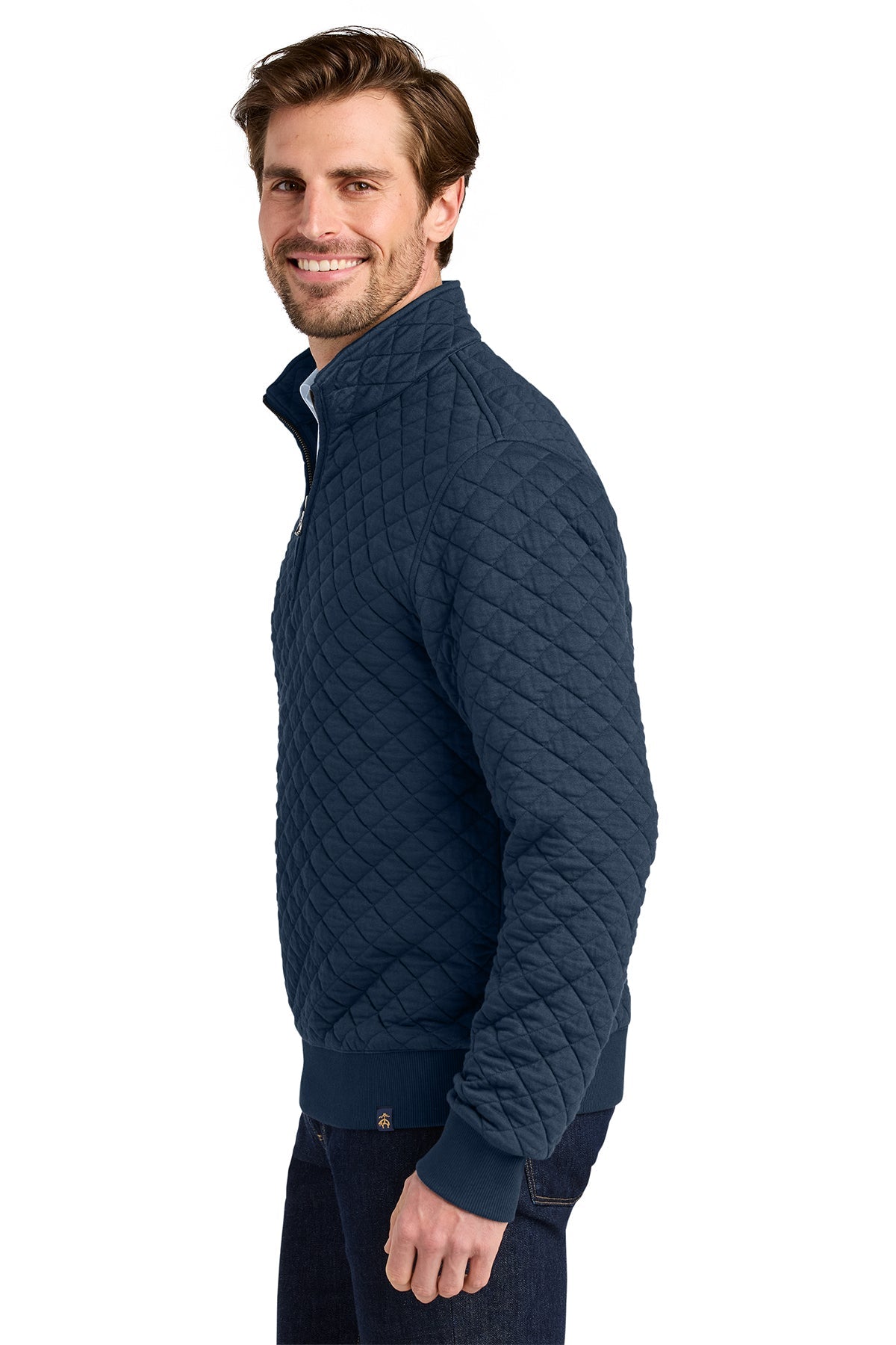 Brooks Brothers Diamond Quilt Custom 1/4-Zips, Navy Blazer