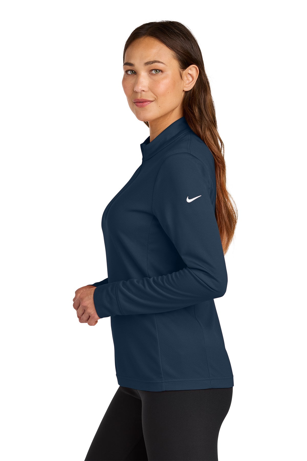 Nike Womens Essential Custom 1/2-Zip Cover-Up, Navy [Vision Electric and Systems]