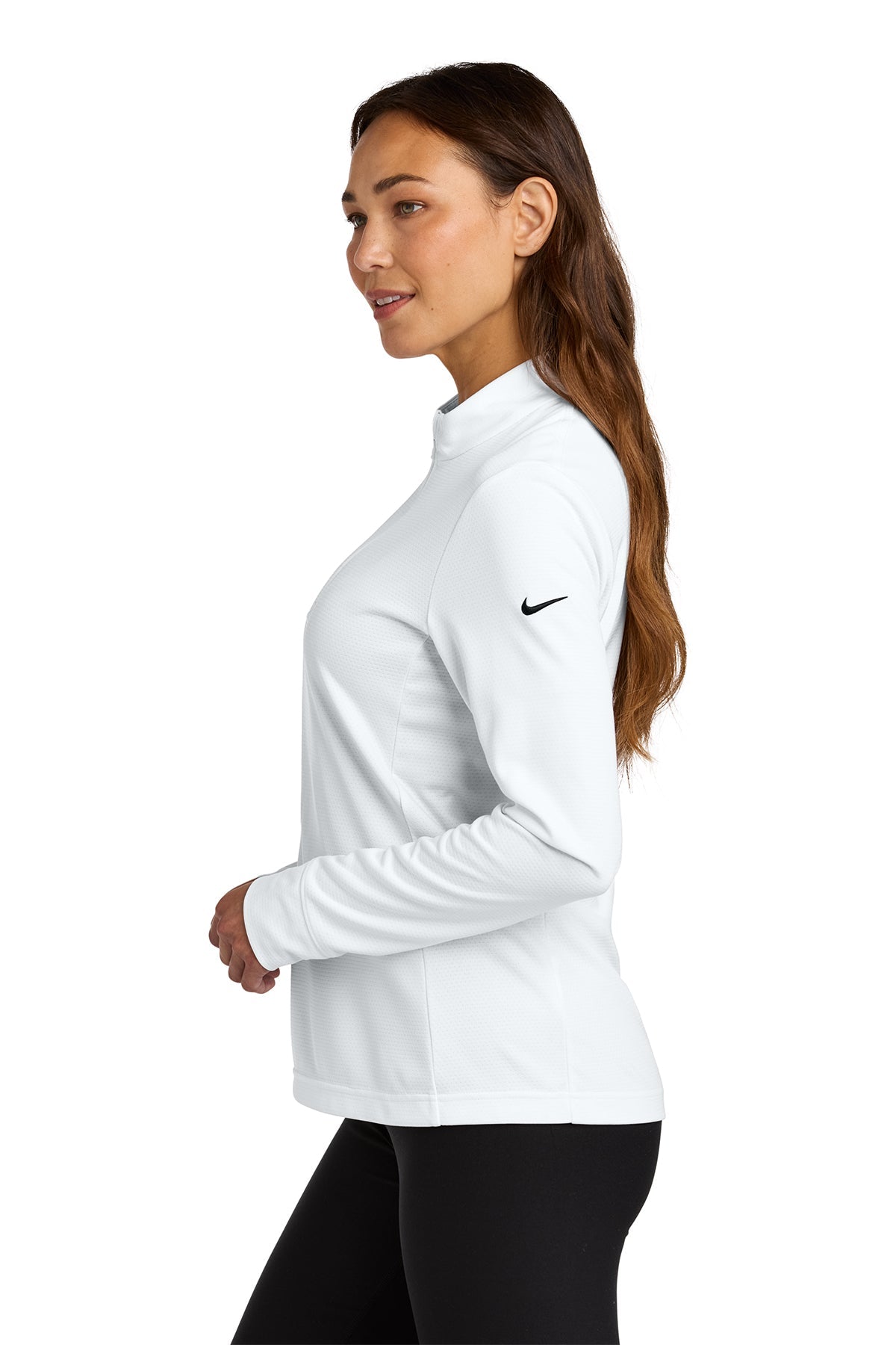 Nike Womens Essential Custom 1/2-Zip Cover-Up, White [Executive Construction]