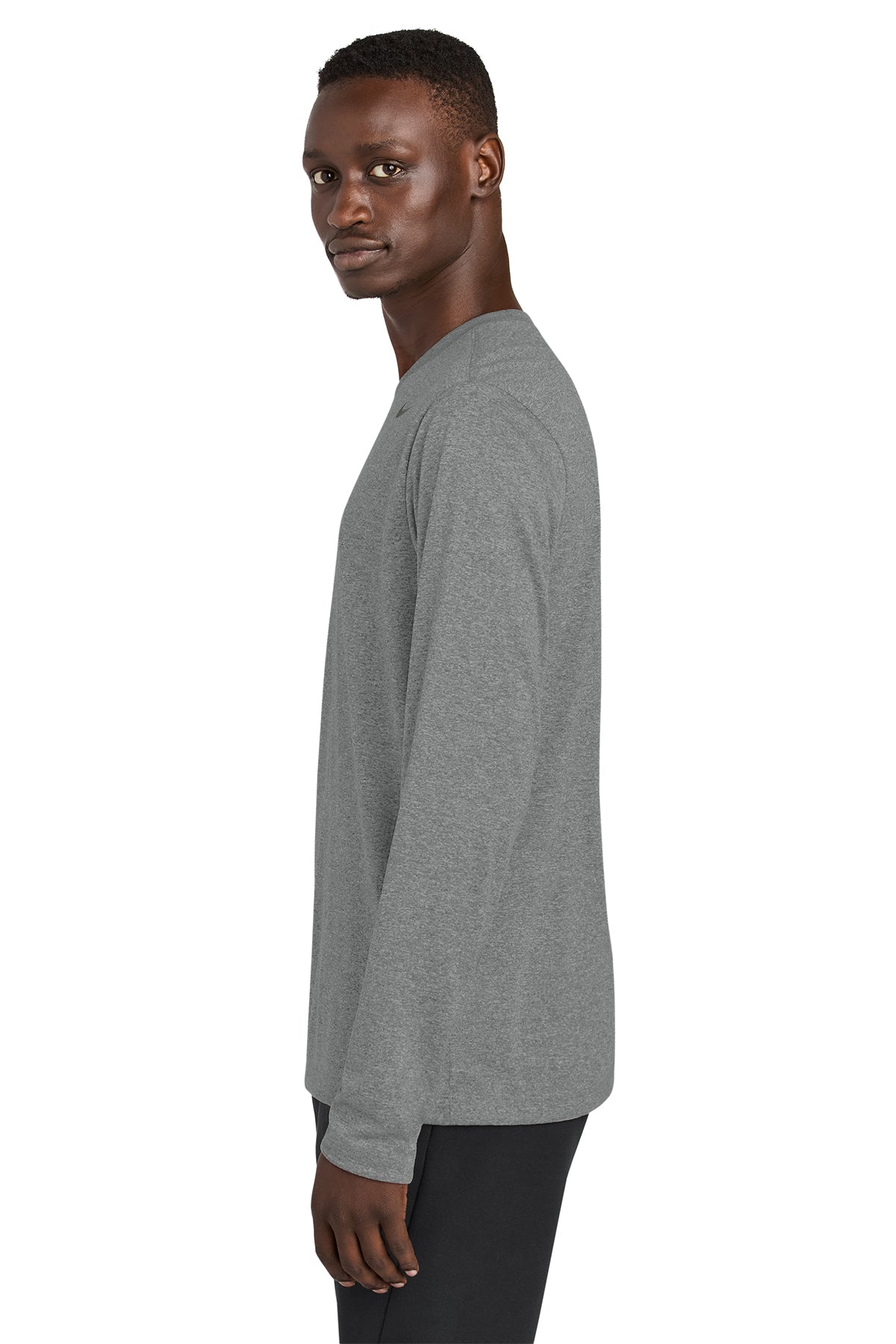 Nike Team rLegend Custom Long Sleeve Tee's, Carbon Heather [Georgia Kickstart]