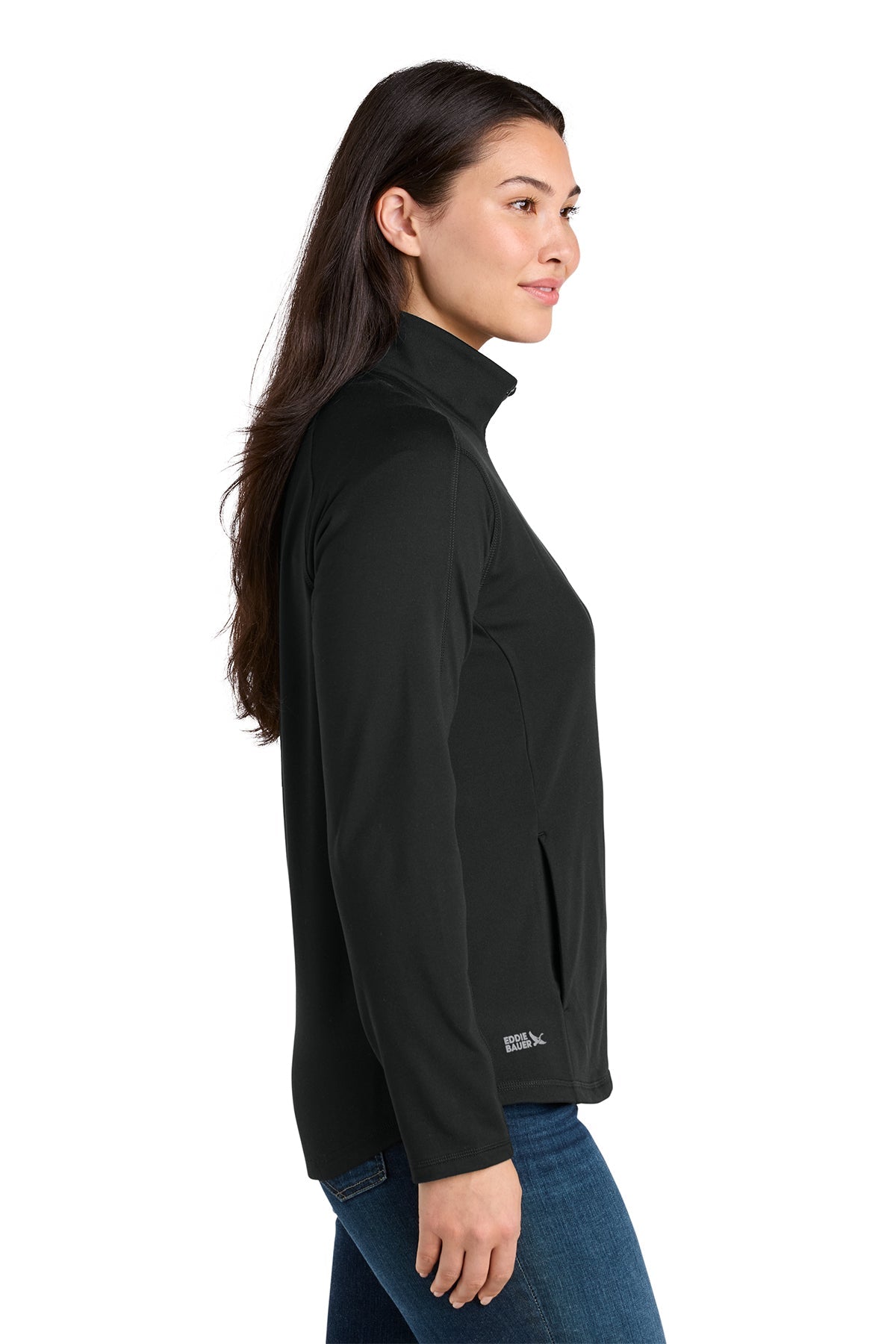 Eddie Bauer Womens Adventurer Custom Full-Zips, Deep Black