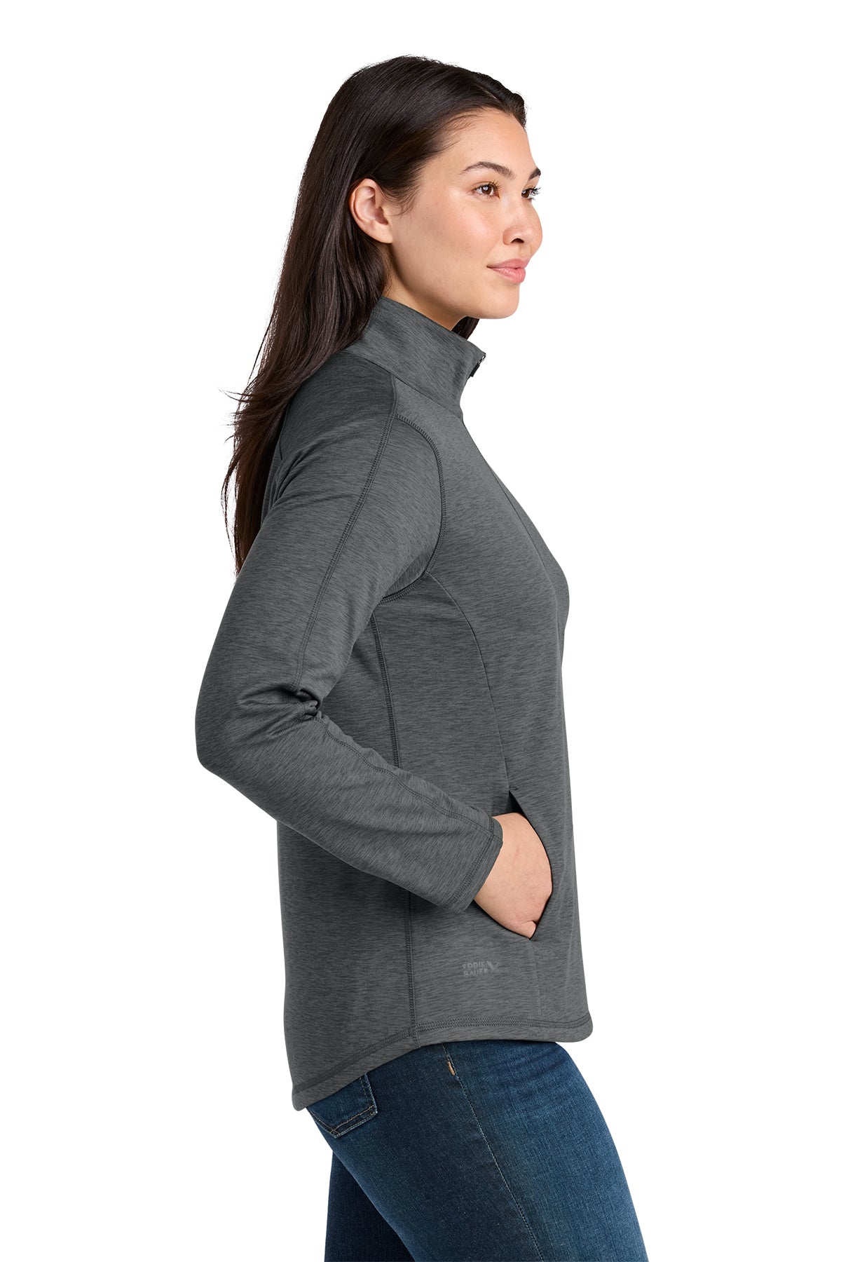 Eddie Bauer Womens Adventurer Custom Full-Zips, Metal Grey Heather