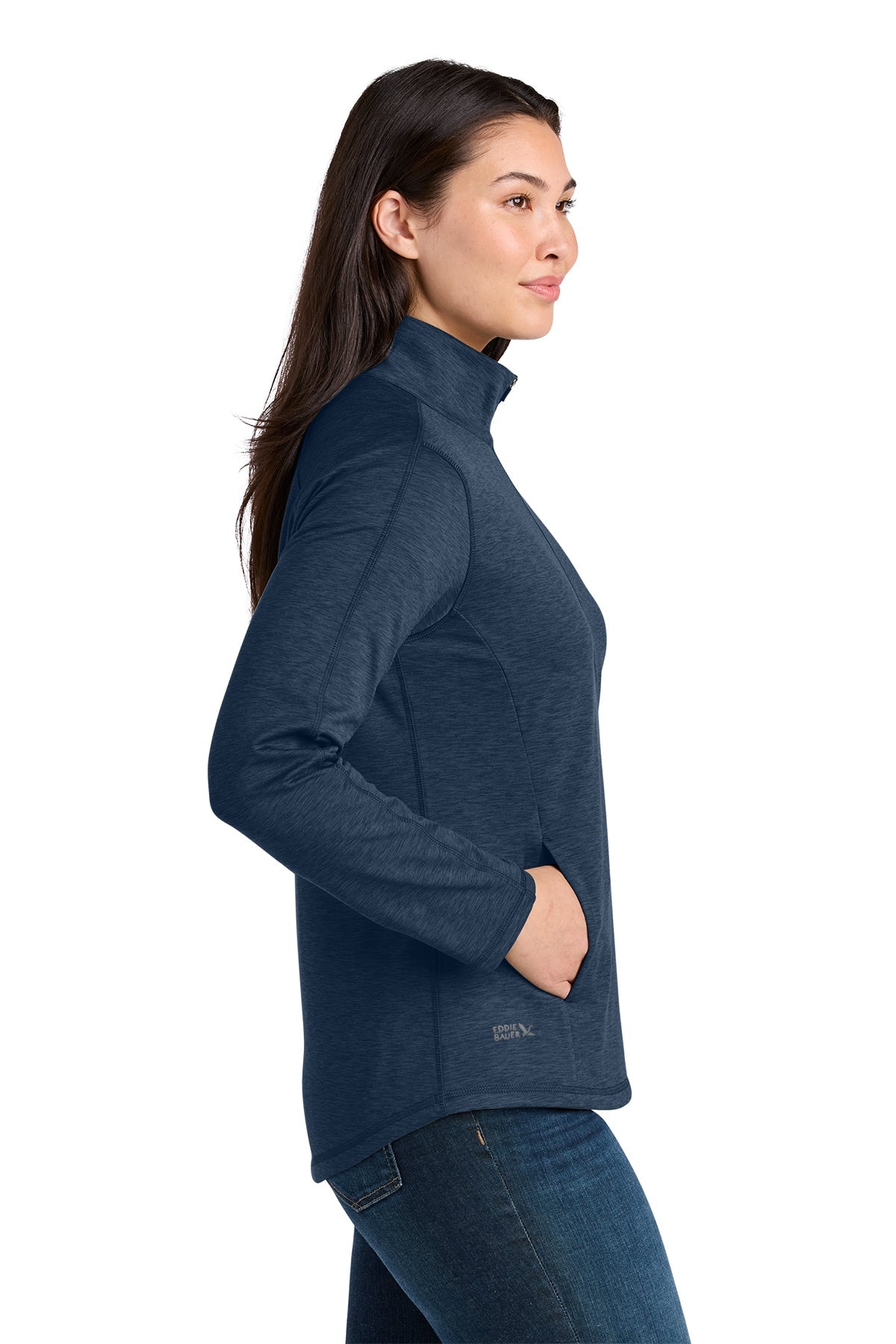 Eddie Bauer Womens Adventurer Custom Full-Zips, River Blue Navy Heather