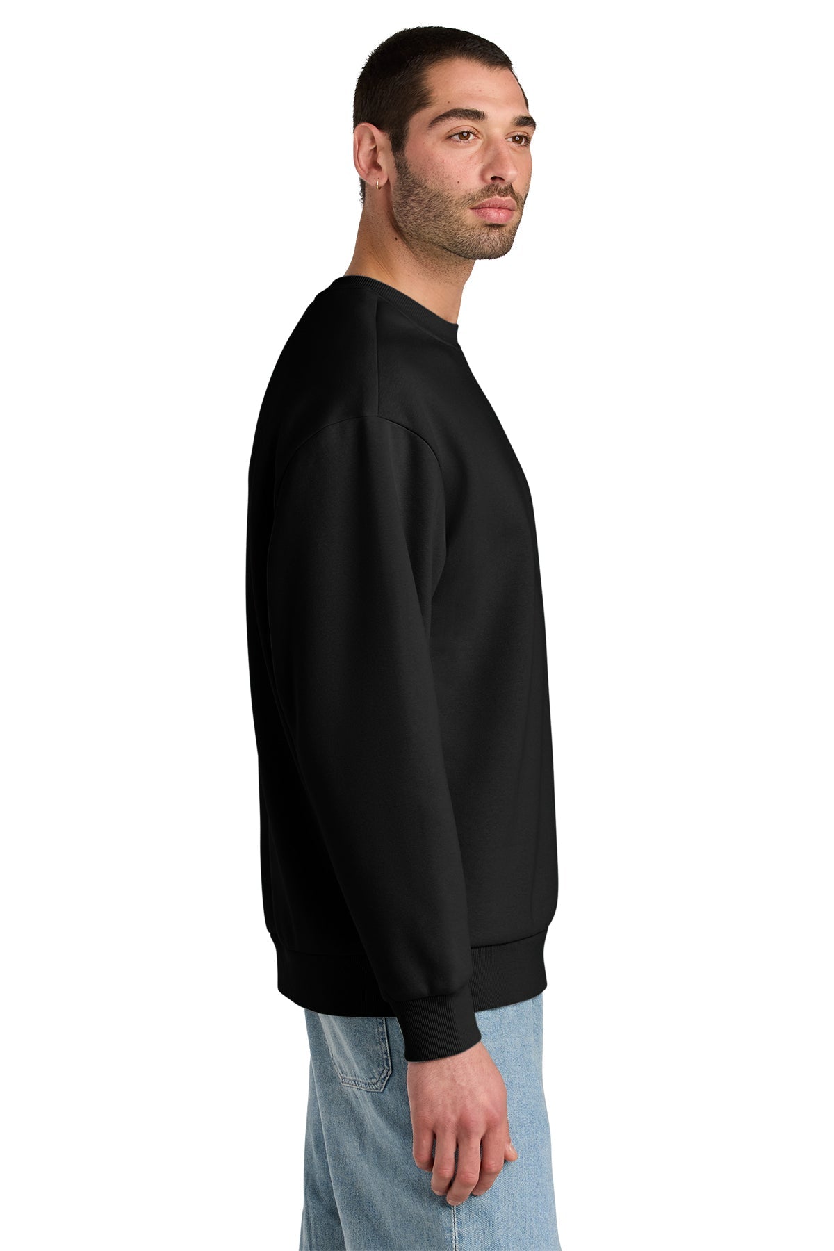 District V.I.T. Heavyweight Custom Fleece Crews, Black