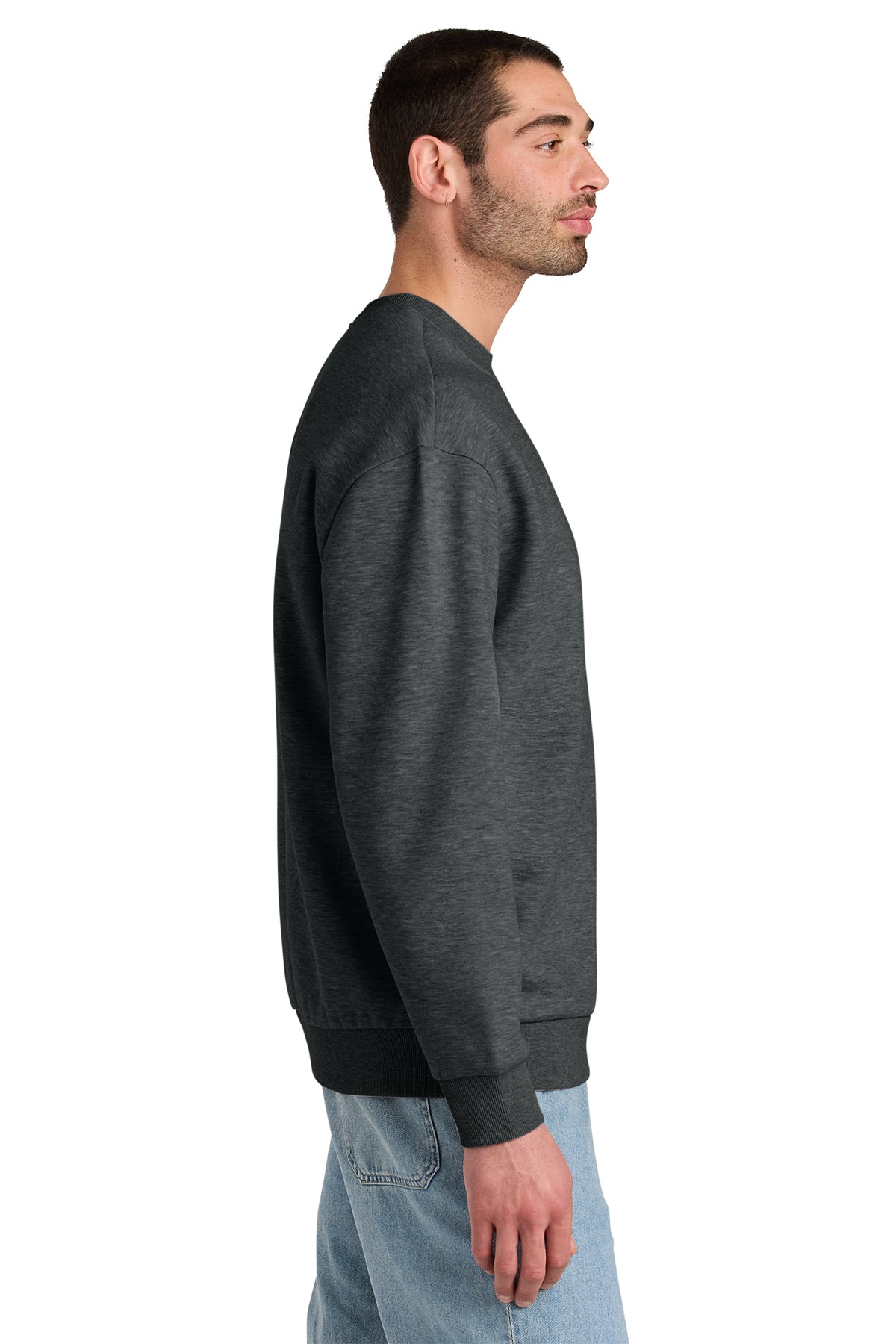 District V.I.T. Heavyweight Custom Fleece Crews, Heathered Charcoal [United Rolls]