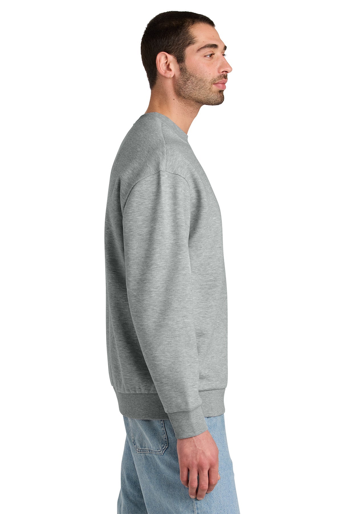 District V.I.T. Heavyweight Custom Fleece Crews, Light Heather Grey [Osage LLC]