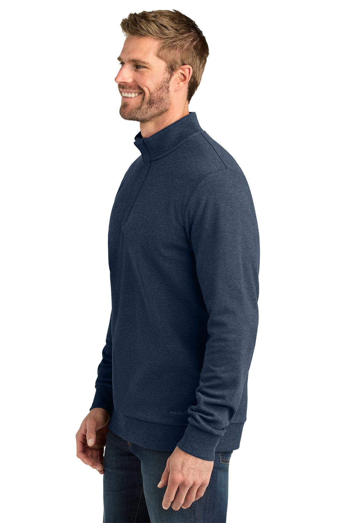 TravisMathew Ocean Villa Custom 1/4-Zips, Blue Heather [Kizen]