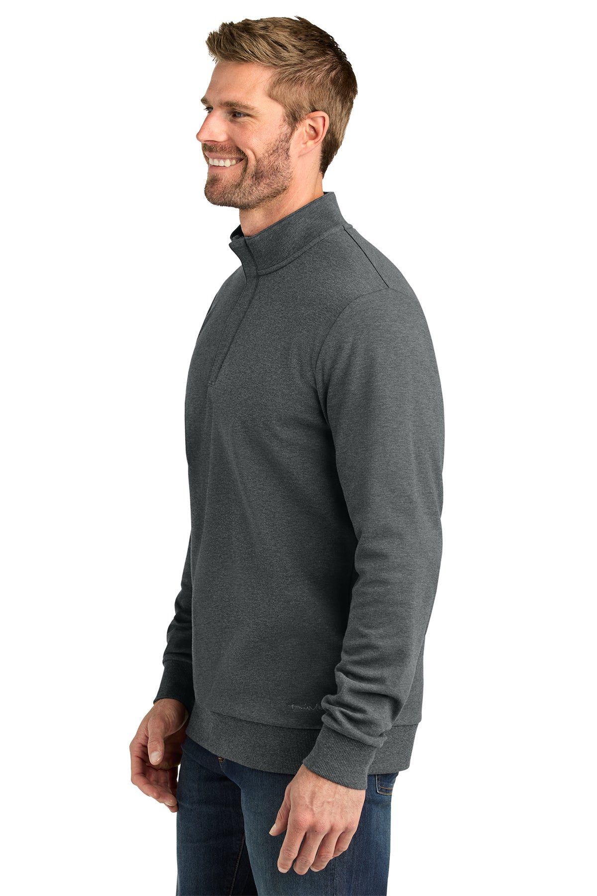 TravisMathew Ocean Villa Custom 1/4-Zips, Dark Grey Heather [Adam Equipment]