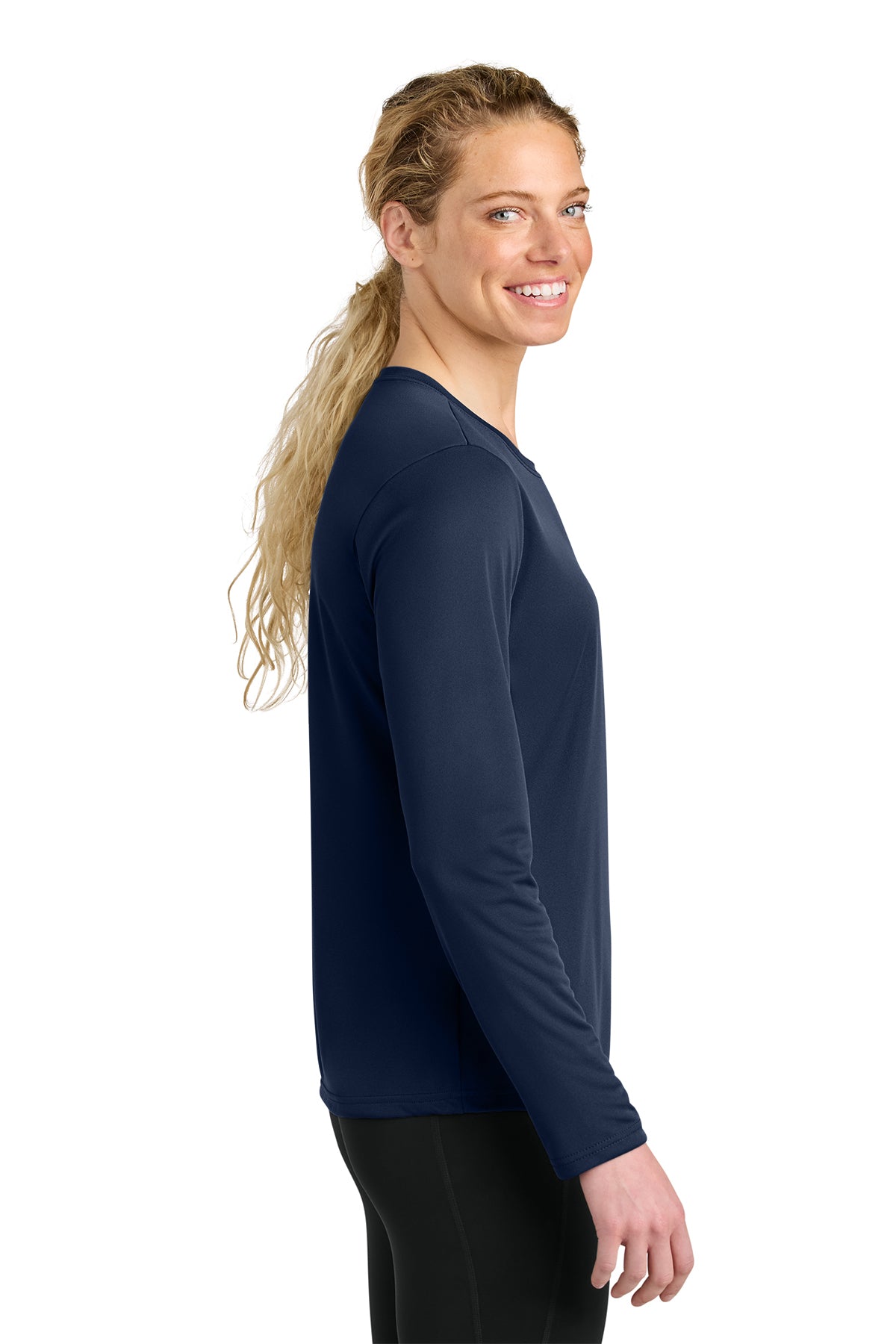 A4 Women’s Cooling Performance Custom Long Sleeve Tee's, Navy