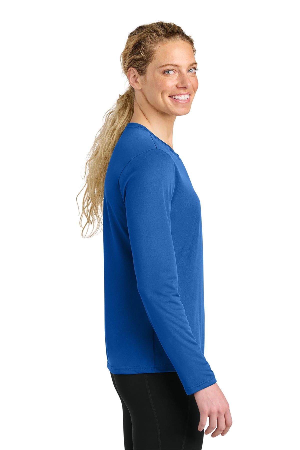 A4 Women's Cooling Performance Custom Long Sleeve Tee's, Royal