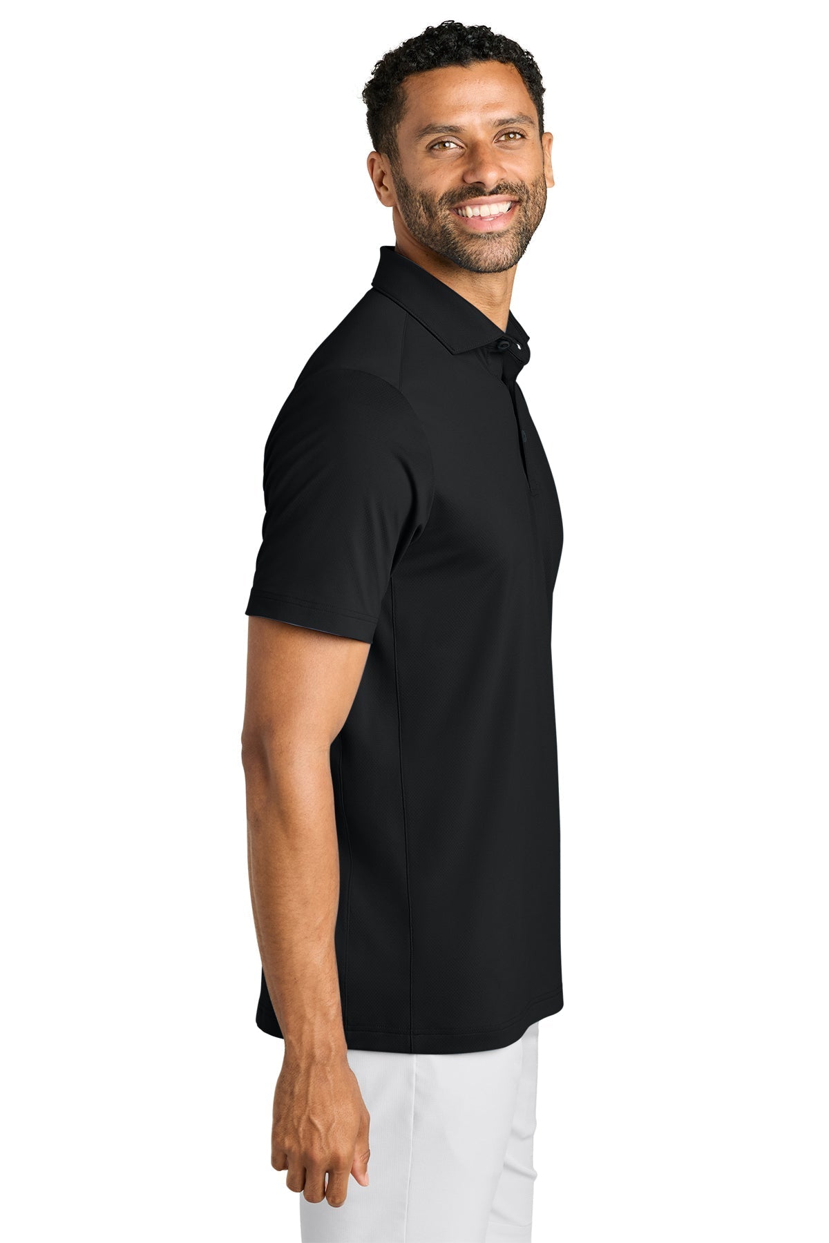 TravisMathew Onward Custom Polos, Black [Vision Electric and Systems]