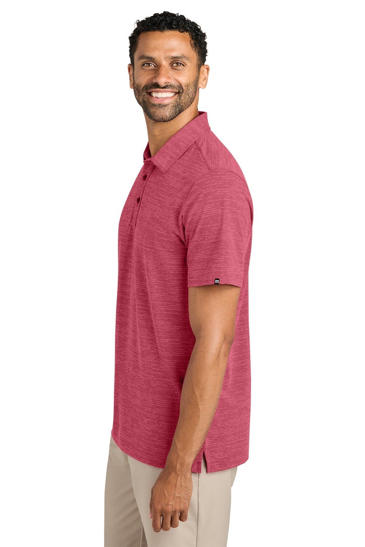 TravisMathew Crestview Custom Polos, Scooter Red Heather