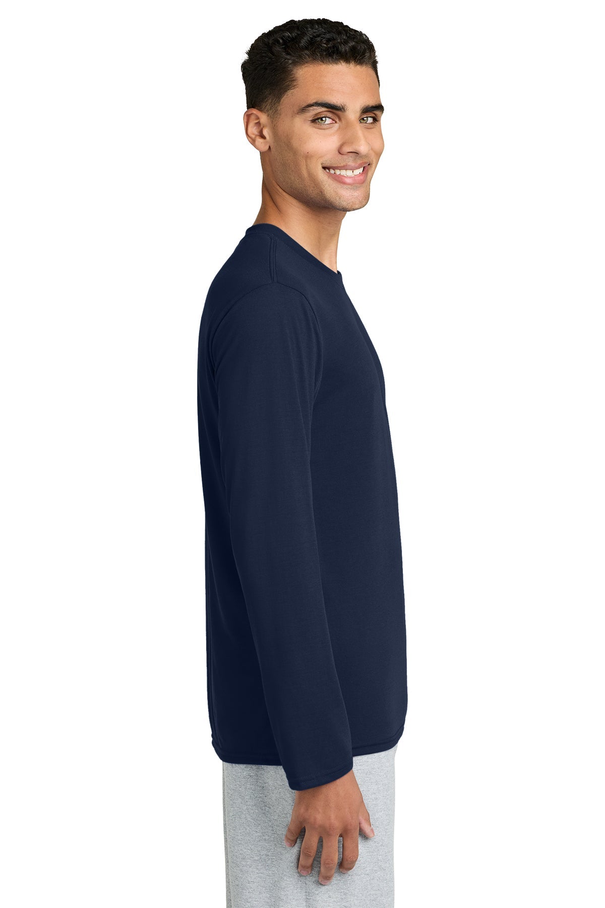 gildan performance long sleeve t shirt 42400 navy
