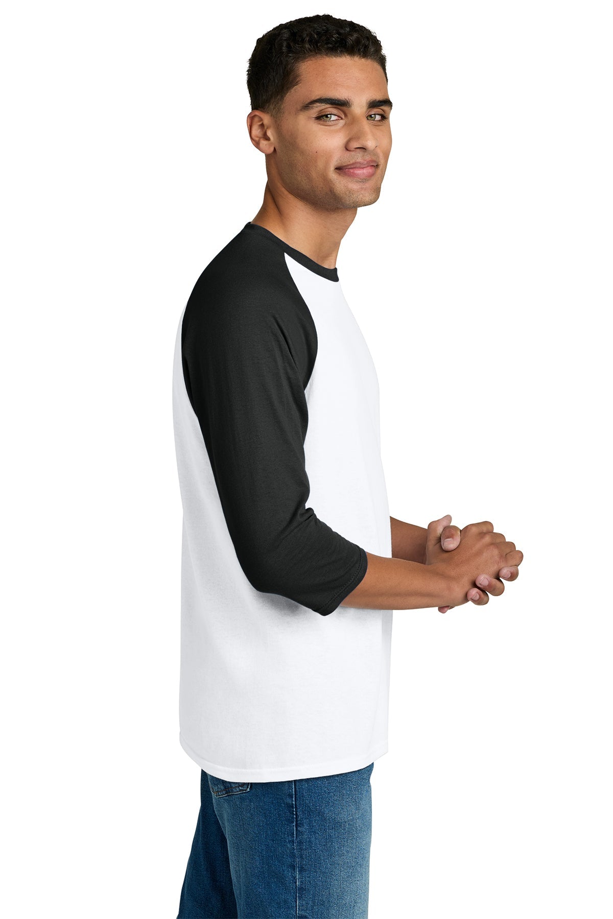 gildan heavy cotton 3 4 sleeve raglan t shirt 5700 white/ black