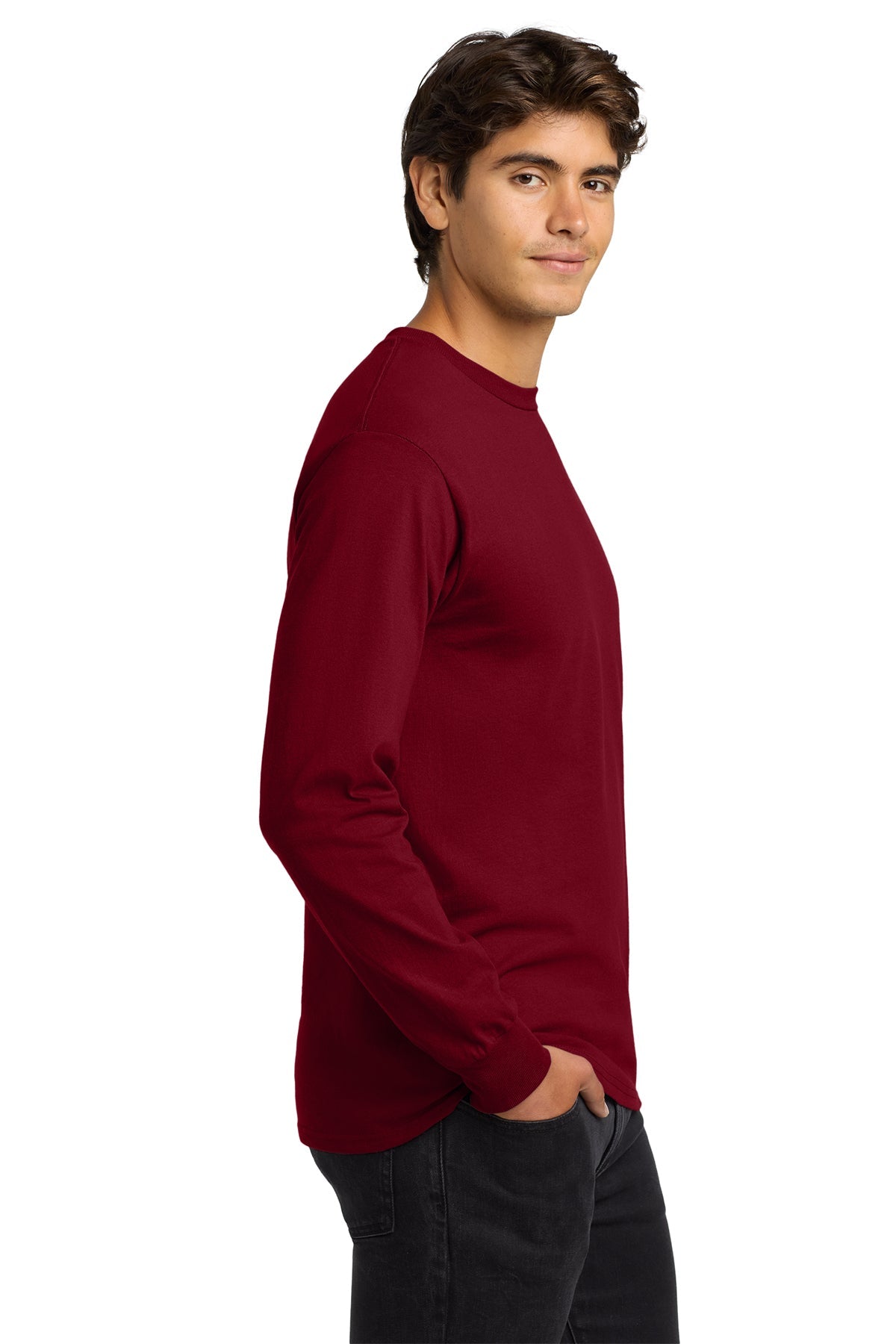 gildan ultra cotton long sleeve t shirt g2400 cardinal red