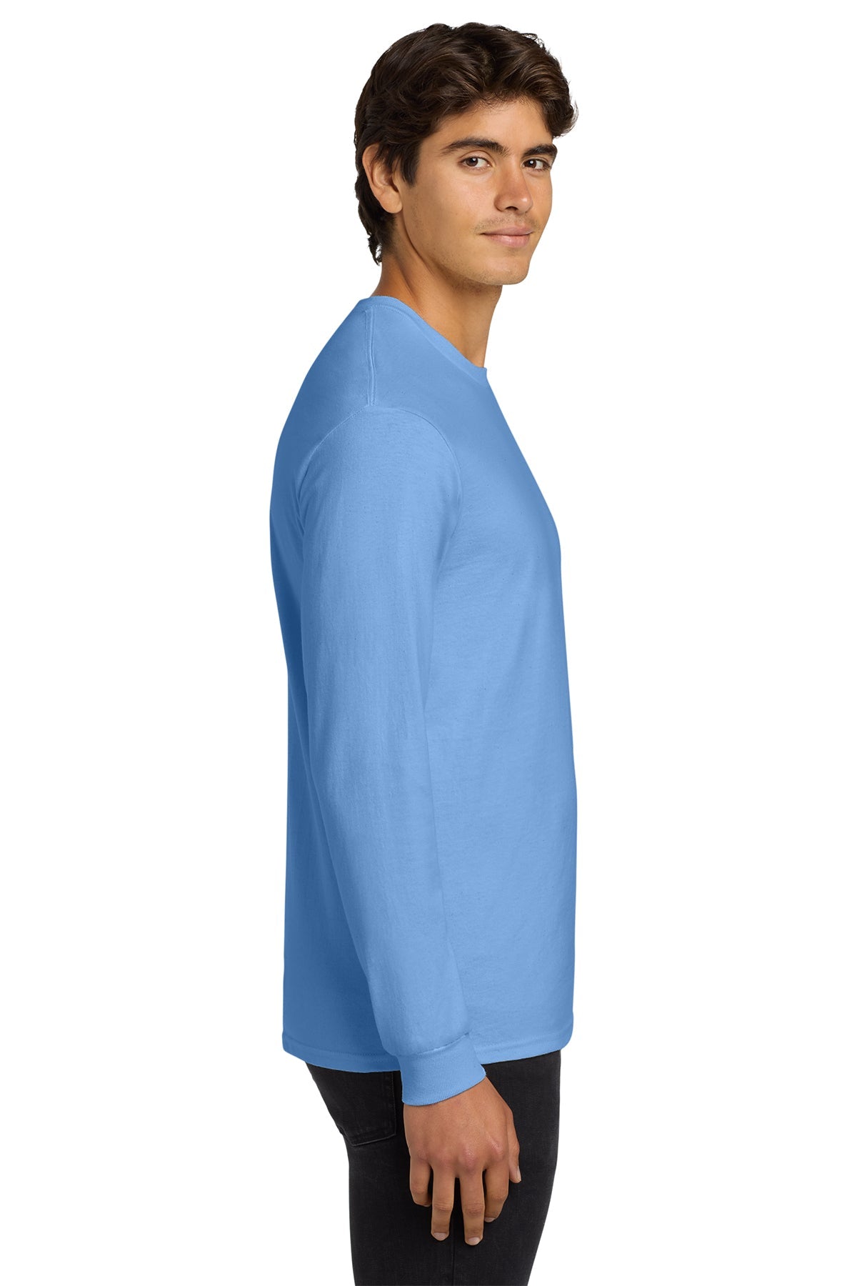 gildan ultra cotton long sleeve t shirt g2400 carolina blue