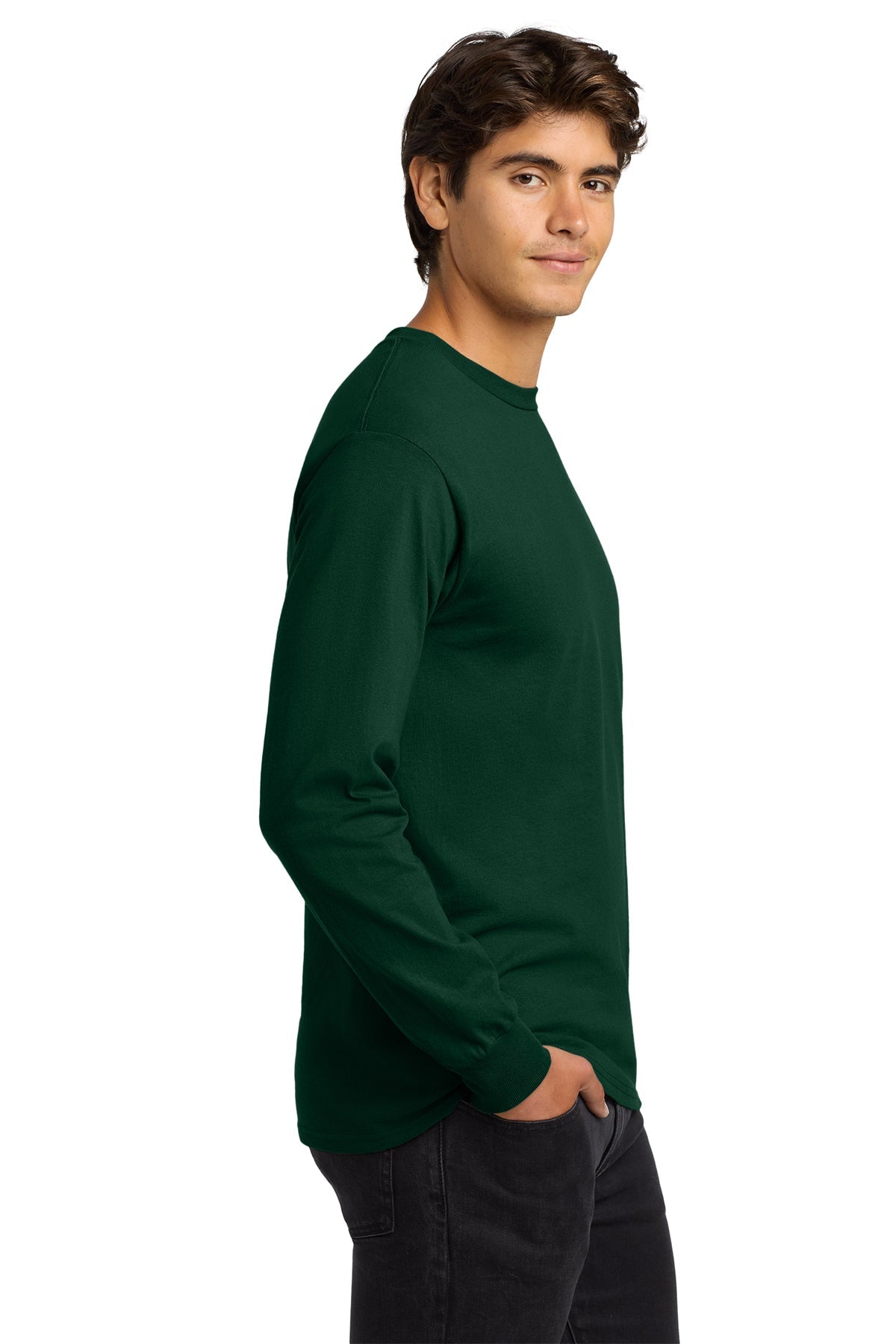gildan ultra cotton long sleeve t shirt g2400 forest green
