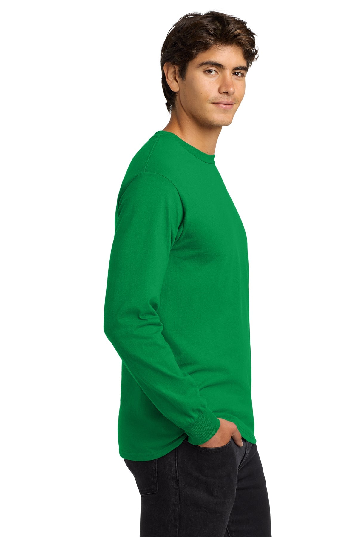 gildan ultra cotton long sleeve t shirt g2400 irish green