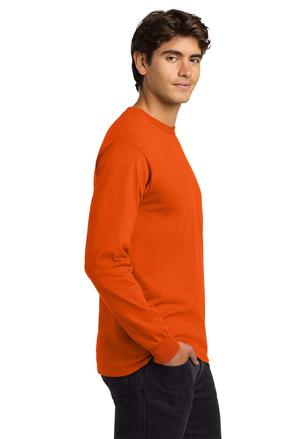 gildan ultra cotton long sleeve t shirt g2400 orange