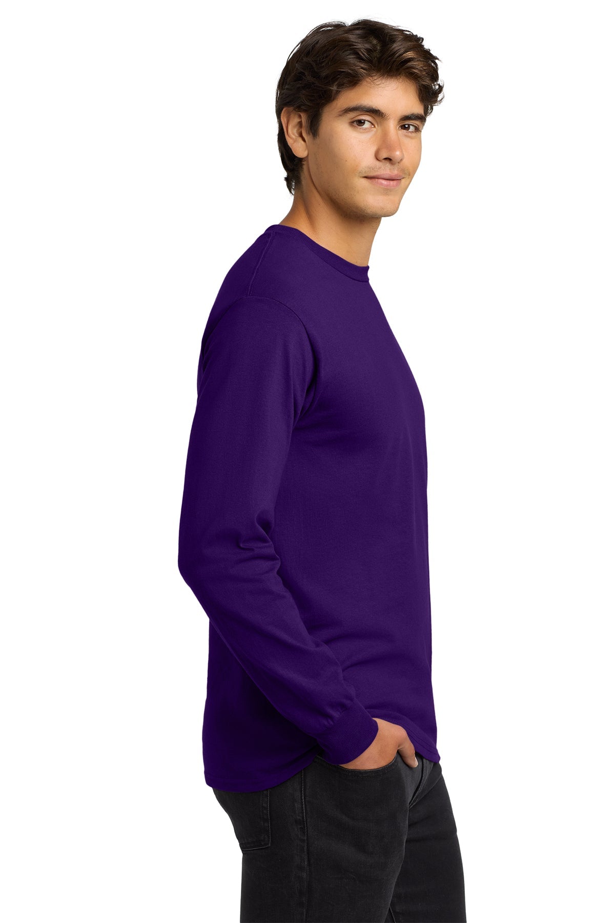 gildan ultra cotton long sleeve t shirt g2400 purple