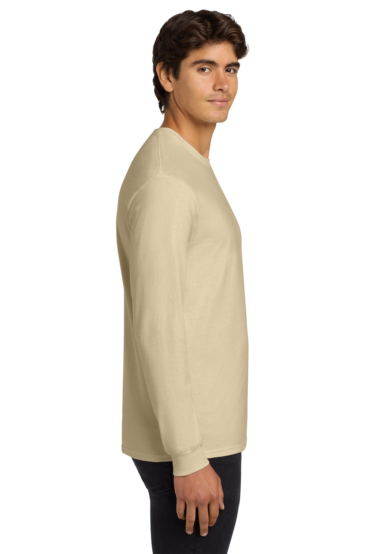 gildan ultra cotton long sleeve t shirt g2400 sand