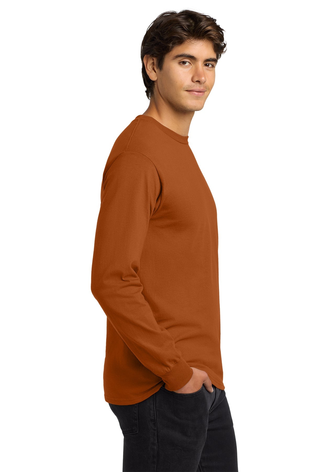 gildan ultra cotton long sleeve t shirt g2400 texas orange