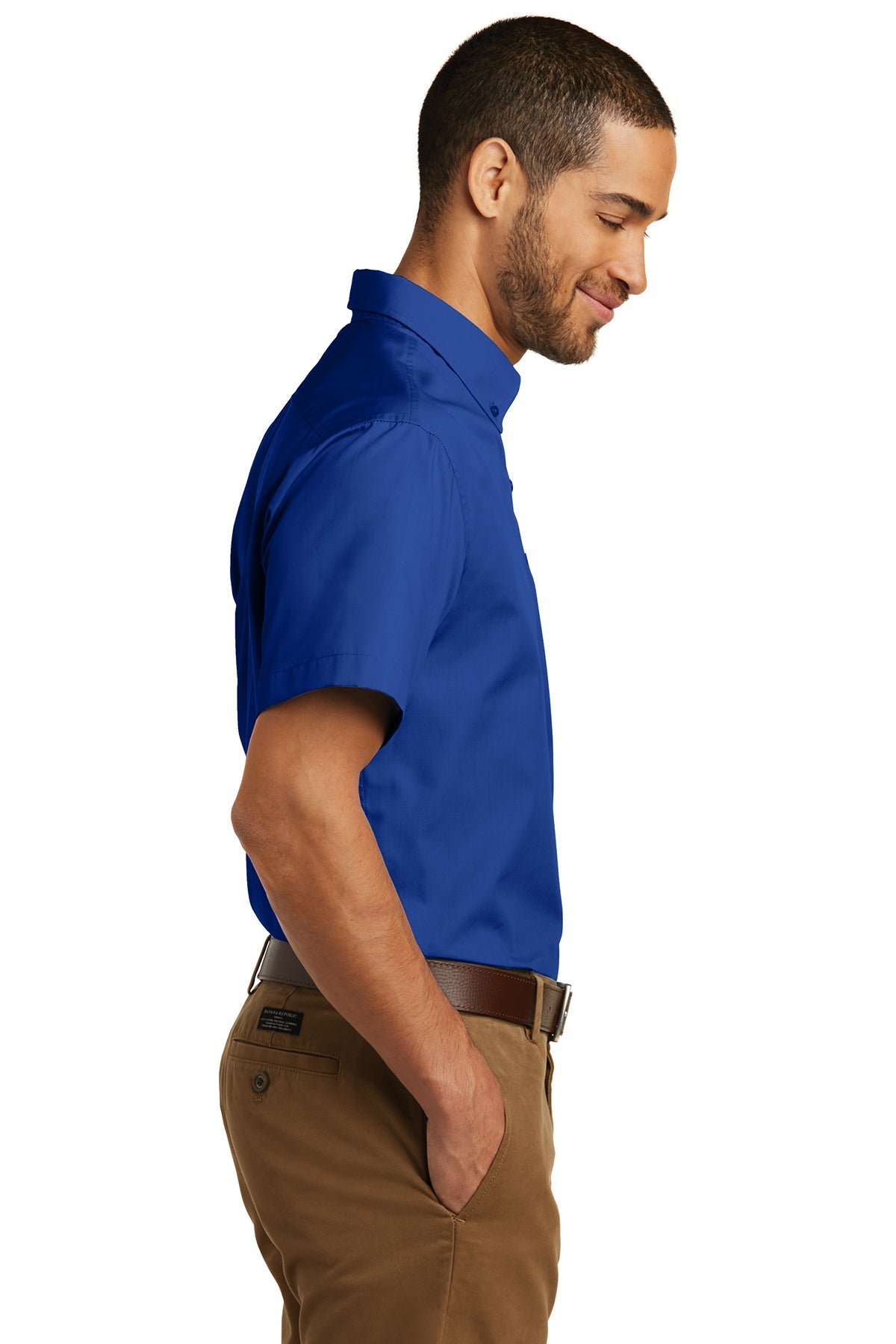 Port Authority Short Sleeve Carefree Custom Poplin Shirts, True Royal [Mechanical Solutions]