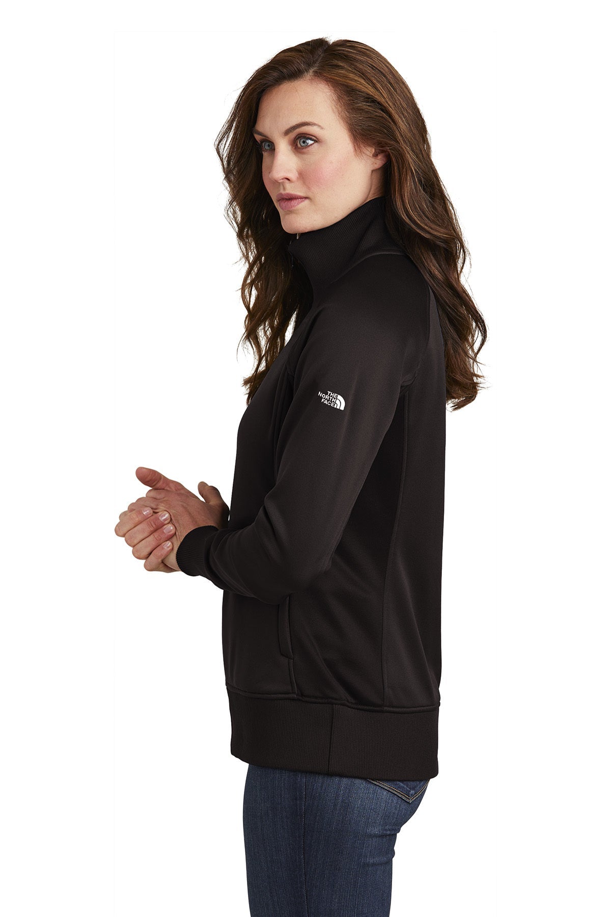 North Face Ladies Tech FullZip Fleece Jacket TNF Black [Stratolaunch]