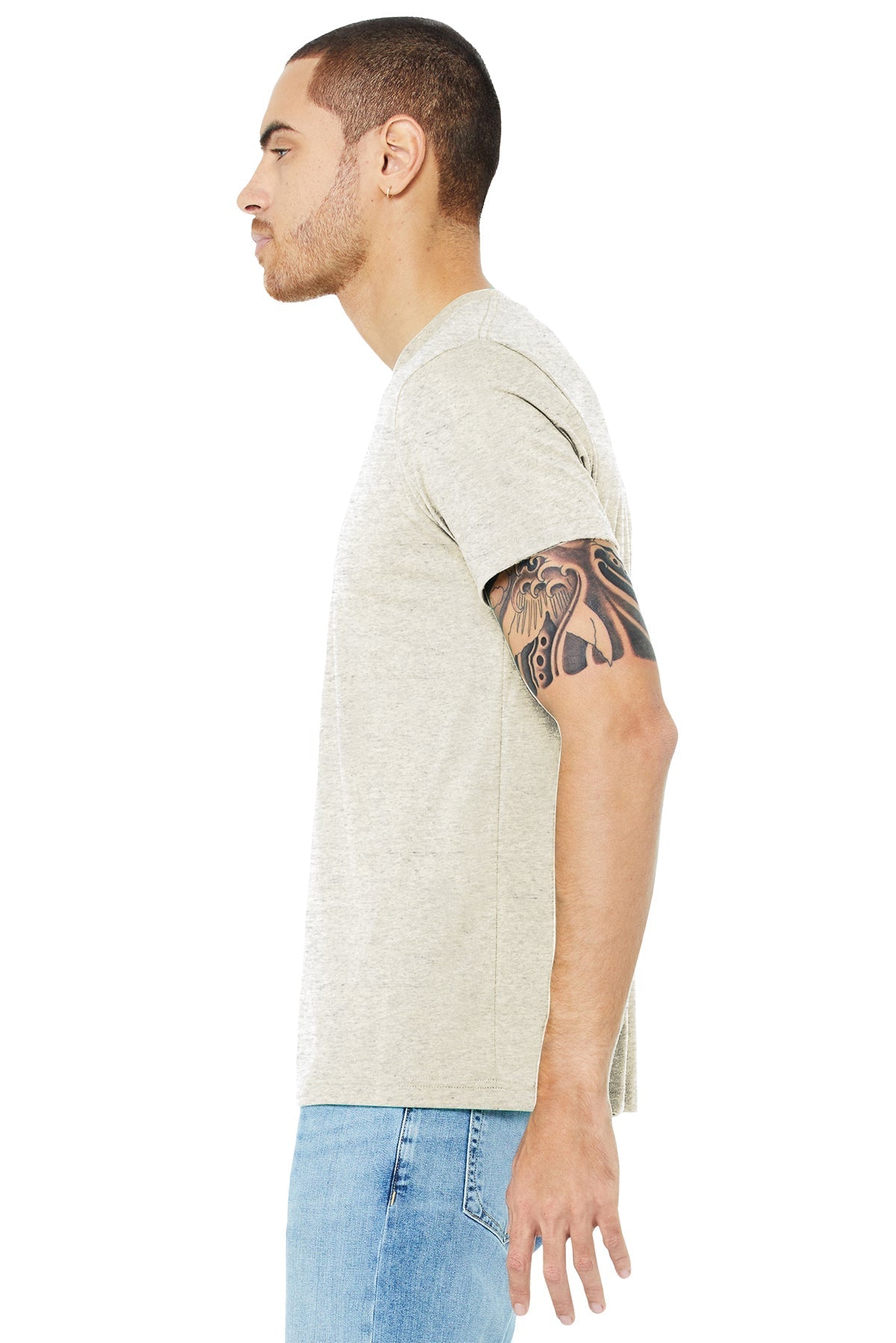 bella + canvas unisex triblend short sleeve t-shirt 3413c oatmeal triblend