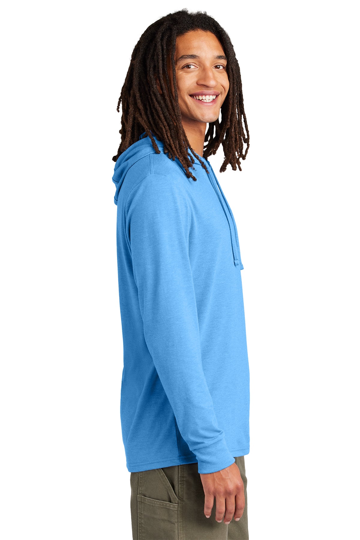 Allmade Unisex Tri-Blend Hoodie Custom Tee's, Azure Blue