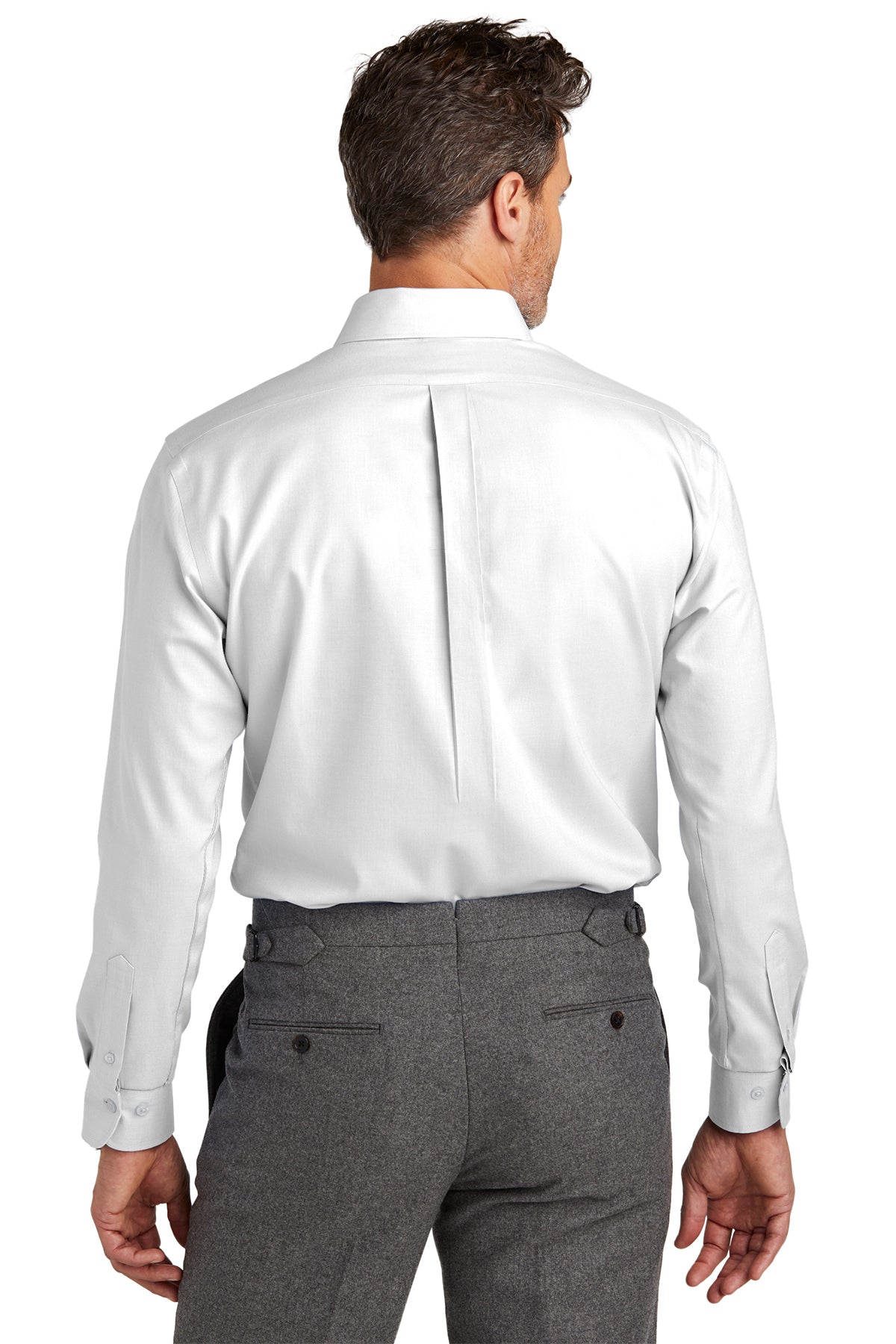 Brooks Brothers Tall Wrinkle-Free Stretch Nailhead Custom Shirts, White