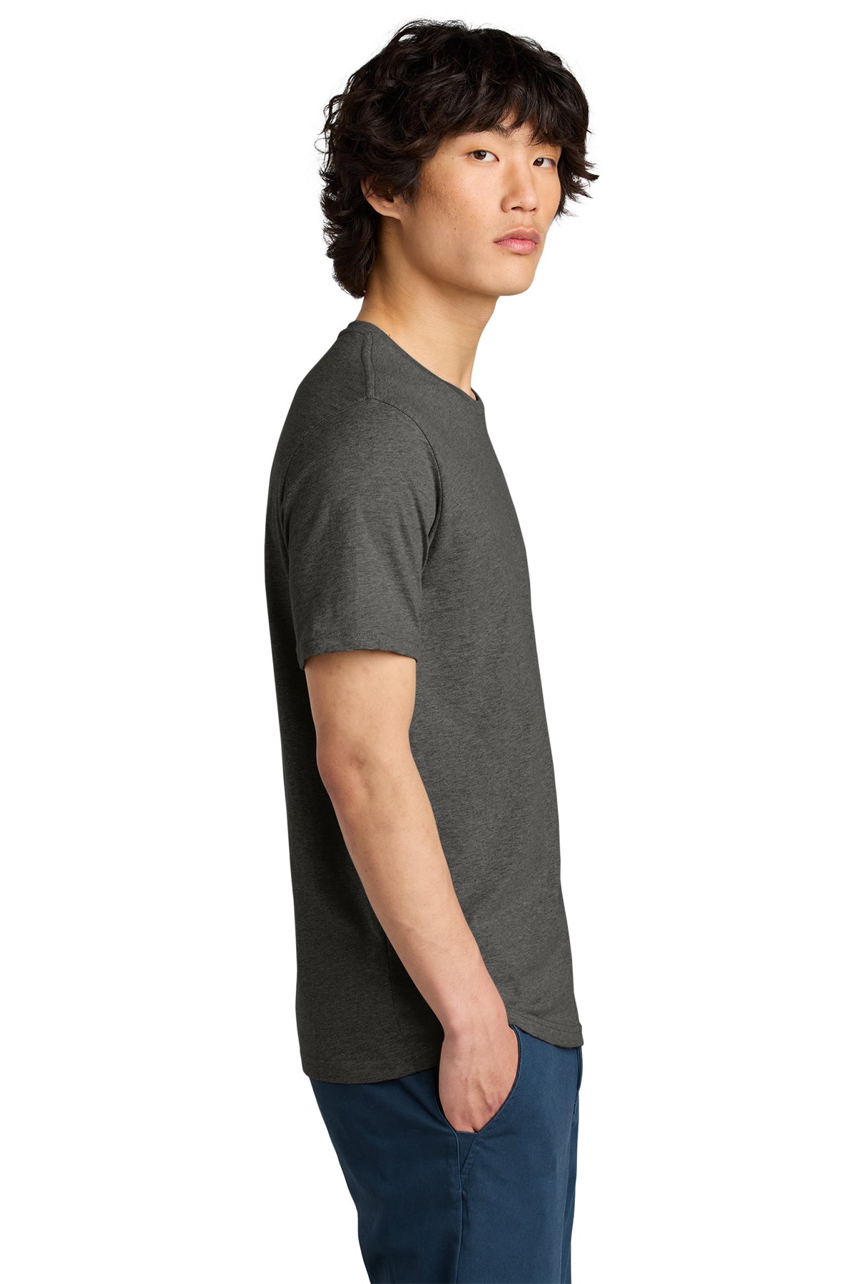 District Perfect Weight Custom Tees, Heathered Charcoal