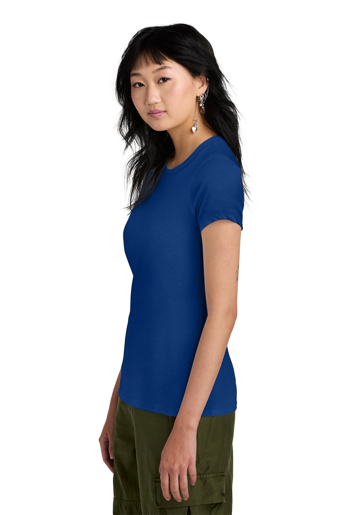 District Women’s Perfect Weight Custom Tees, Deep Royal